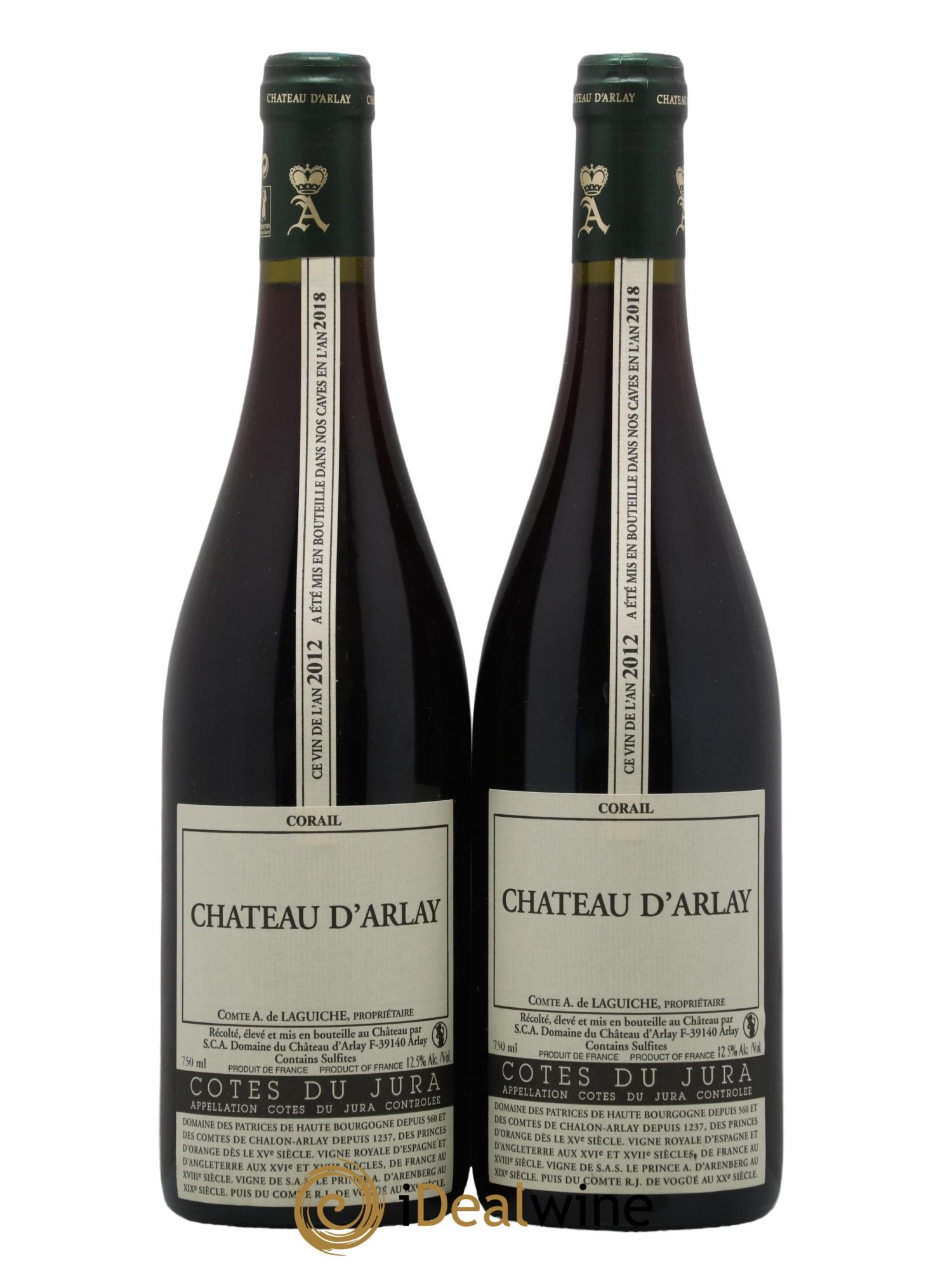 Côtes du Jura Corail Château d'Arlay 2012 - Lot de 2 bouteilles - 0