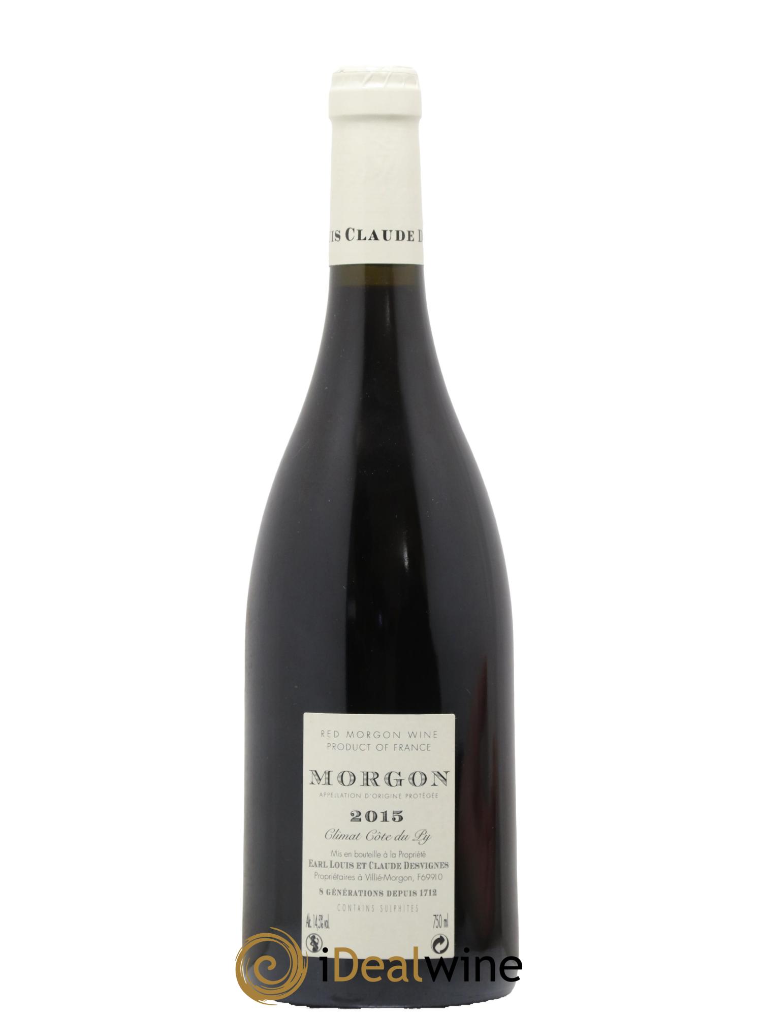 Morgon Côte de Py Javernières Louis-Claude Desvignes 2015 - Lot de 1 bouteille - 1