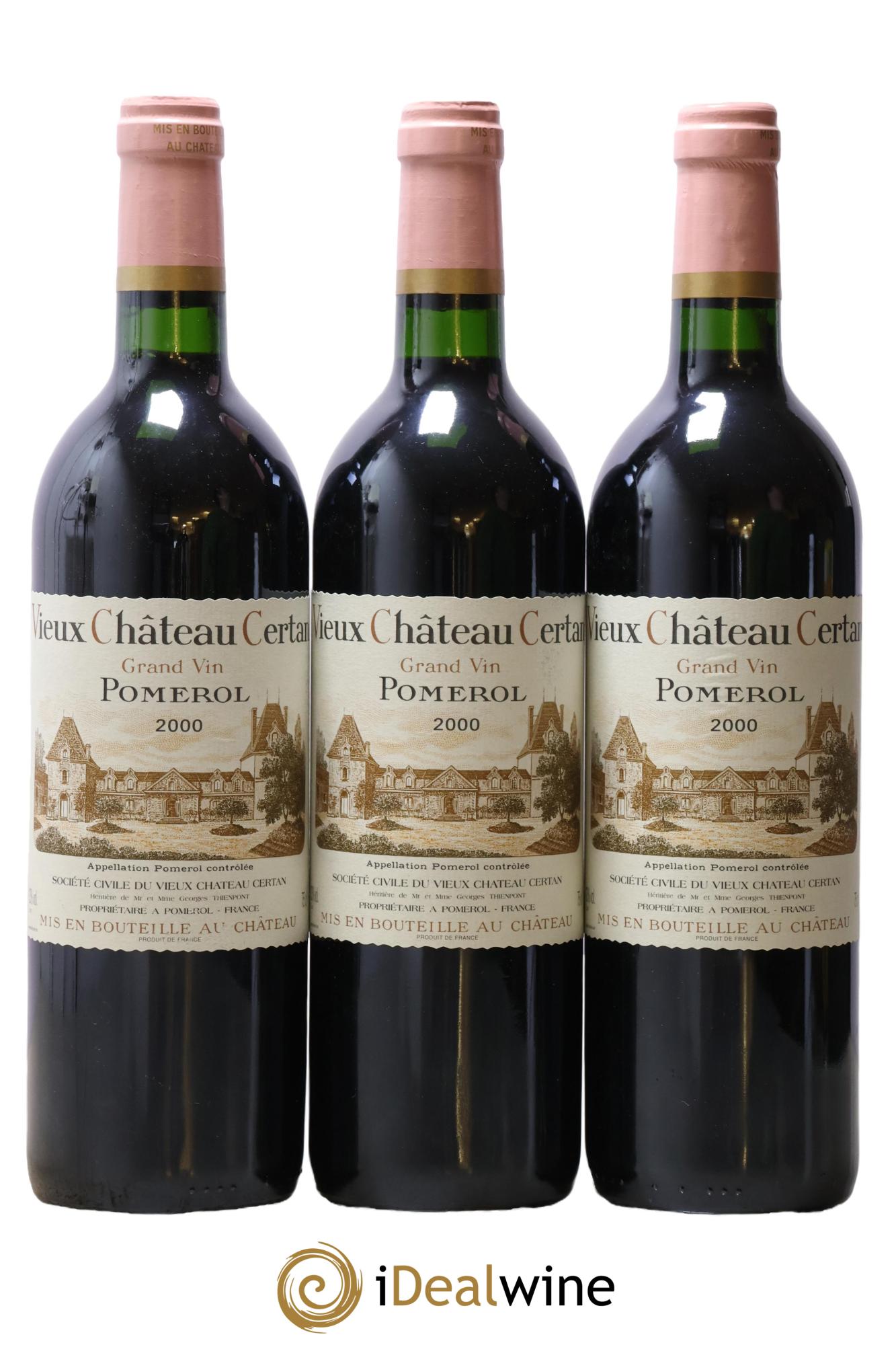 Vieux Château Certan 2000 - Lot de 3 bouteilles - 0