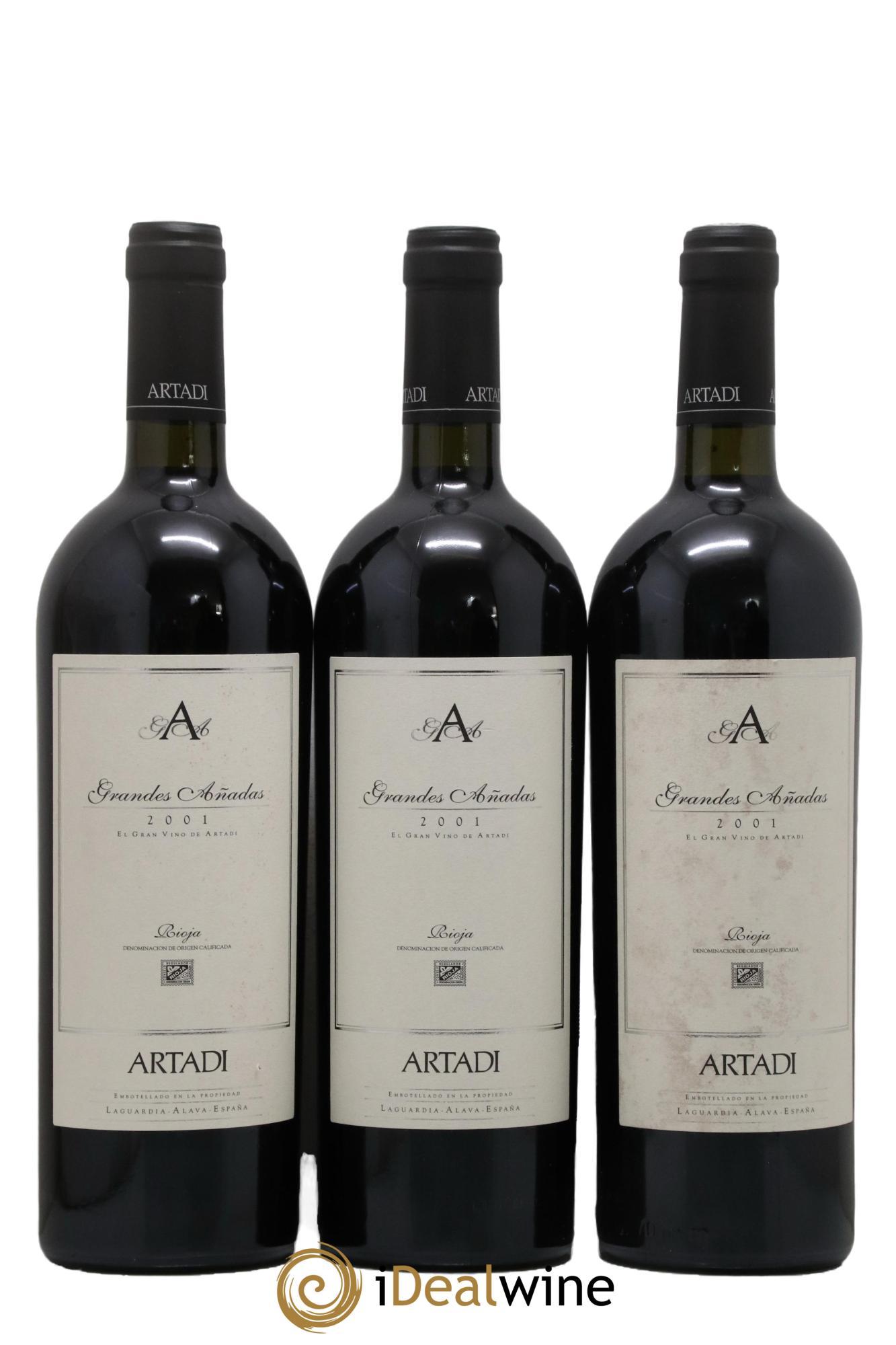 Rioja DOCA Grandes Añadas Artadi 2001 - Lot de 3 bouteilles - 0