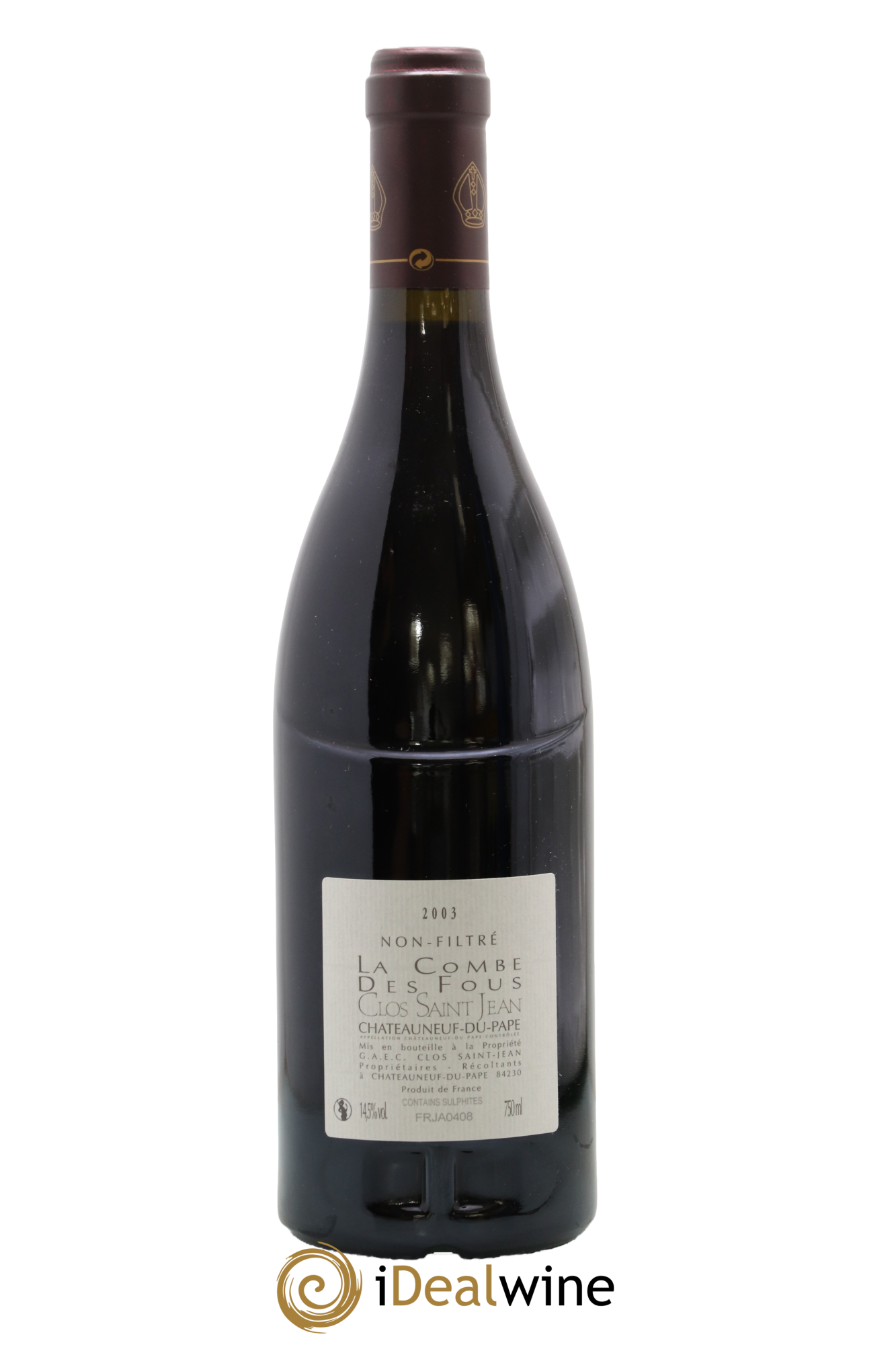 Châteauneuf-du-Pape Clos Saint-Jean La Combe des Fous Pascal et Vincent Maurel 2003 - Lot de 1 bouteille - 1
