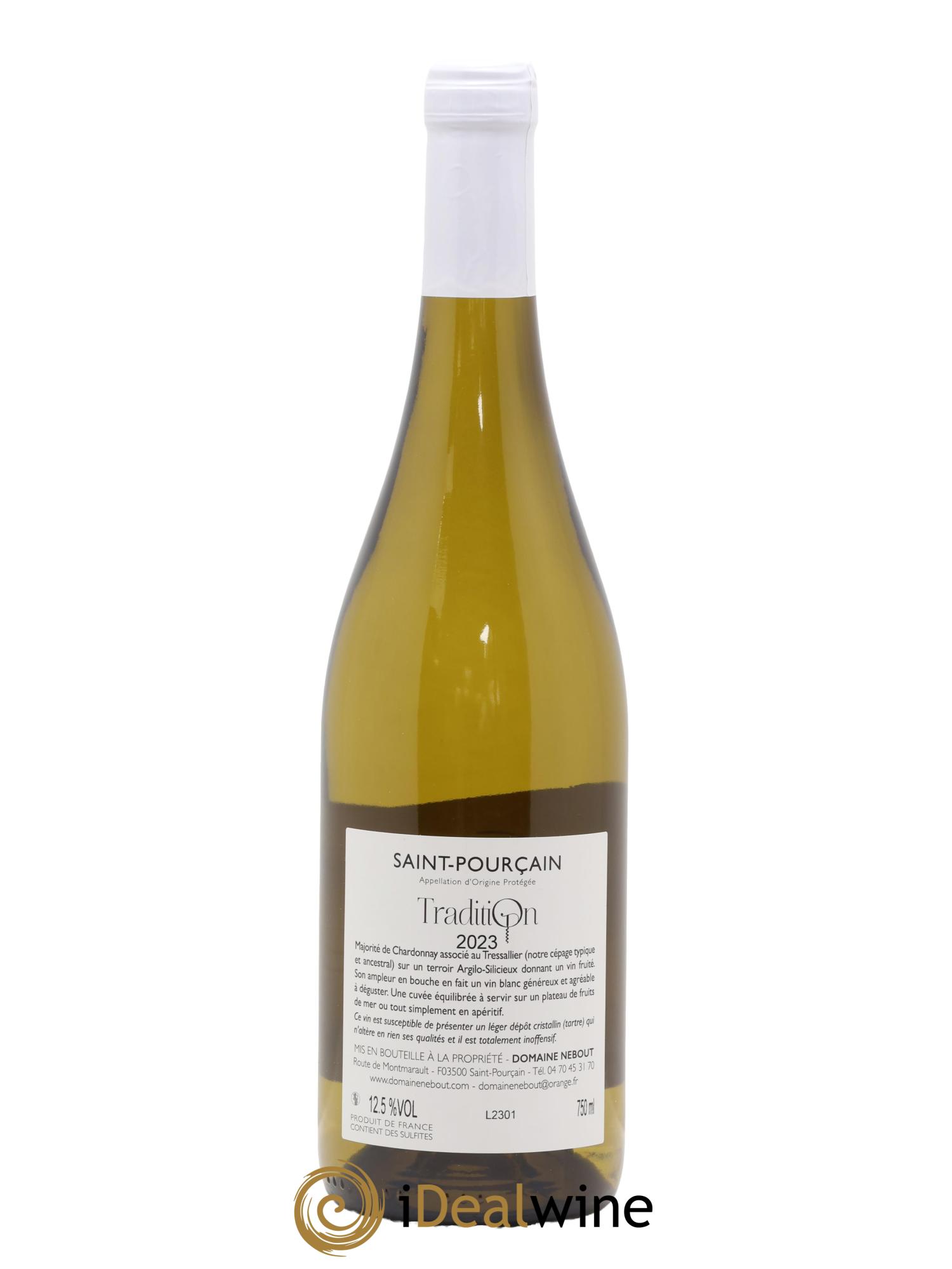 Saint-Pourçain Tradition Domaine Nebout 2023 - Lot de 1 bouteille - 1
