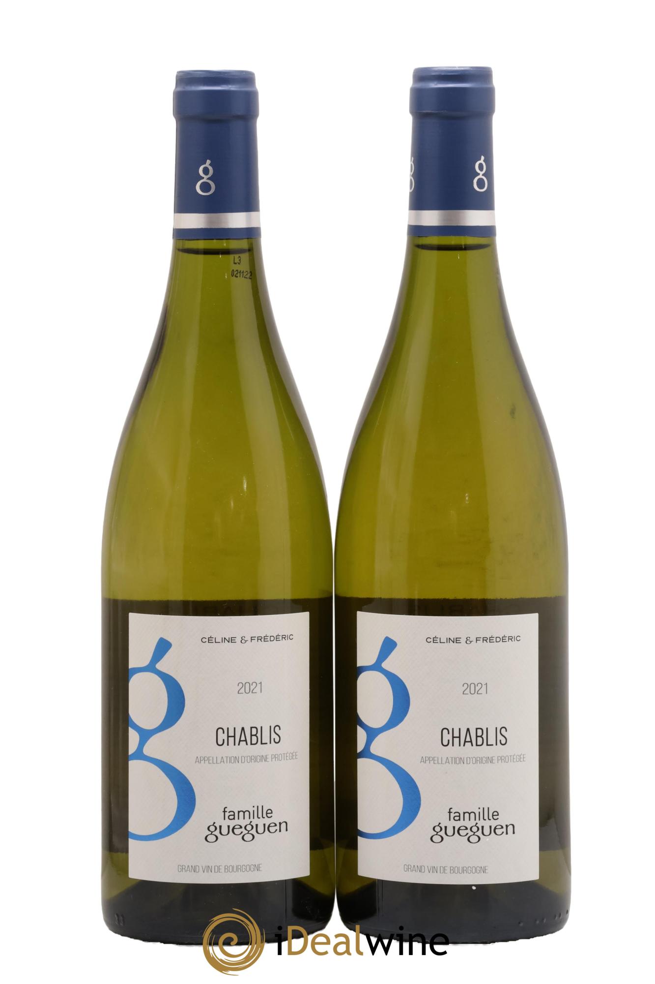 Chablis Famille Gueguen Céline & Frederic 2021 - Lot de 2 bouteilles - 0