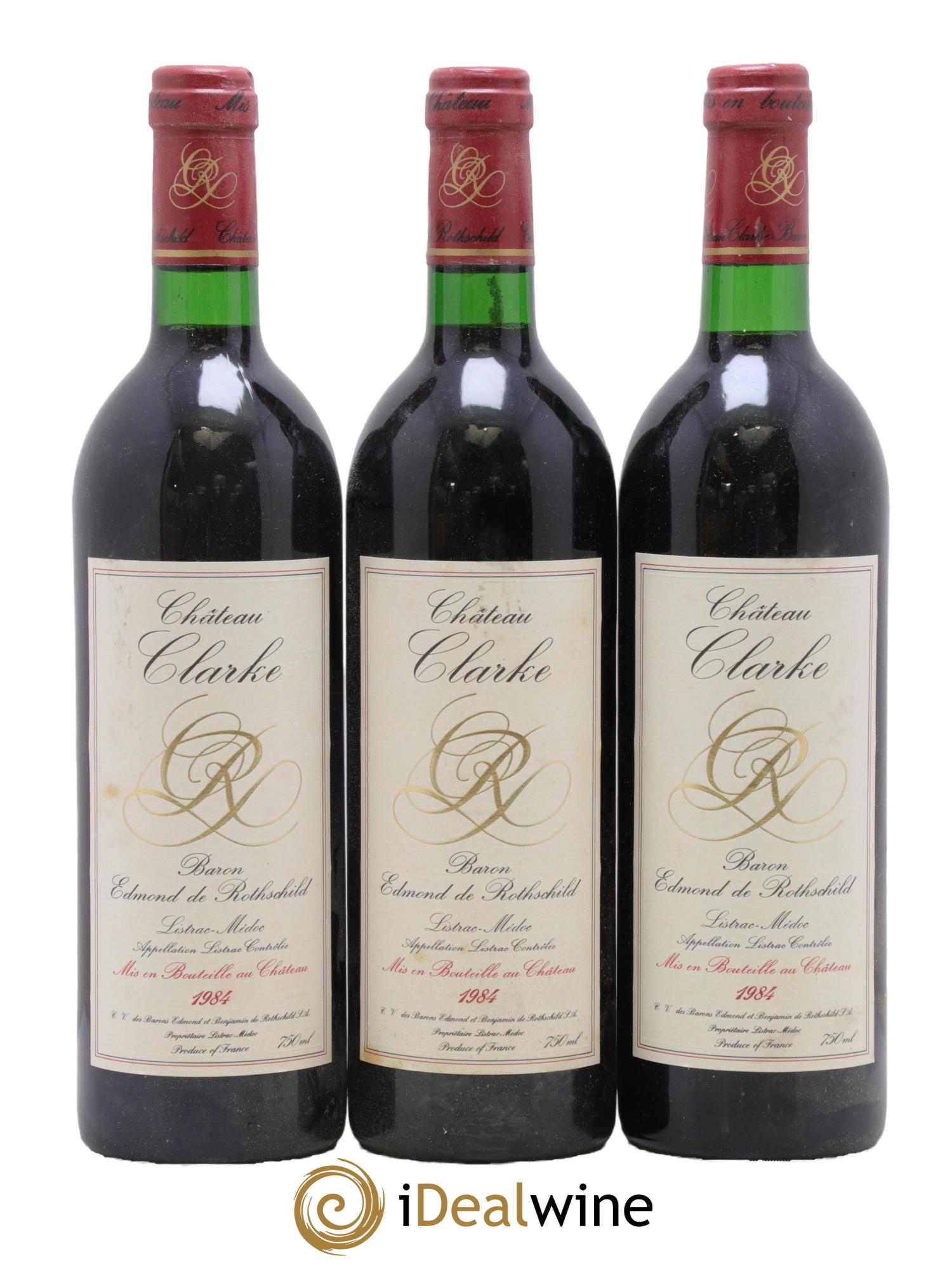 Château Clarke 1984 - Lot de 3 bouteilles - 0