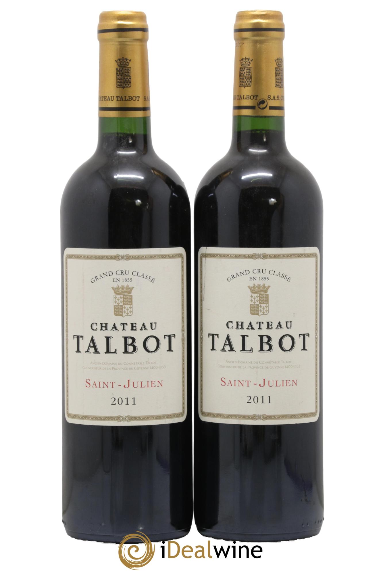 Château Talbot 4ème Grand Cru Classé 2011 - Lot de 2 bouteilles - 0