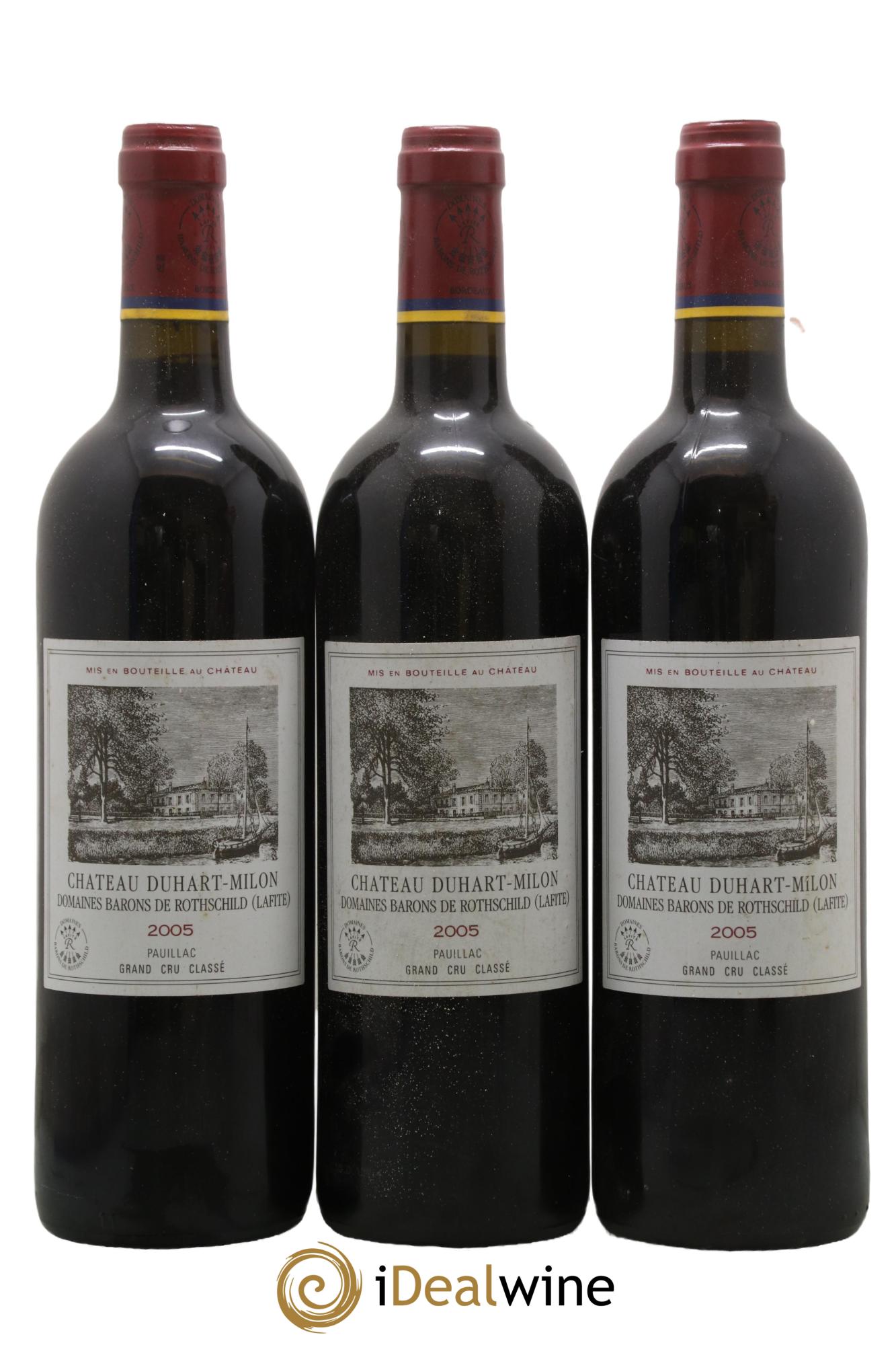 Château Duhart-Milon 4ème Grand Cru Classé 2005 - Lot de 3 bouteilles - 0