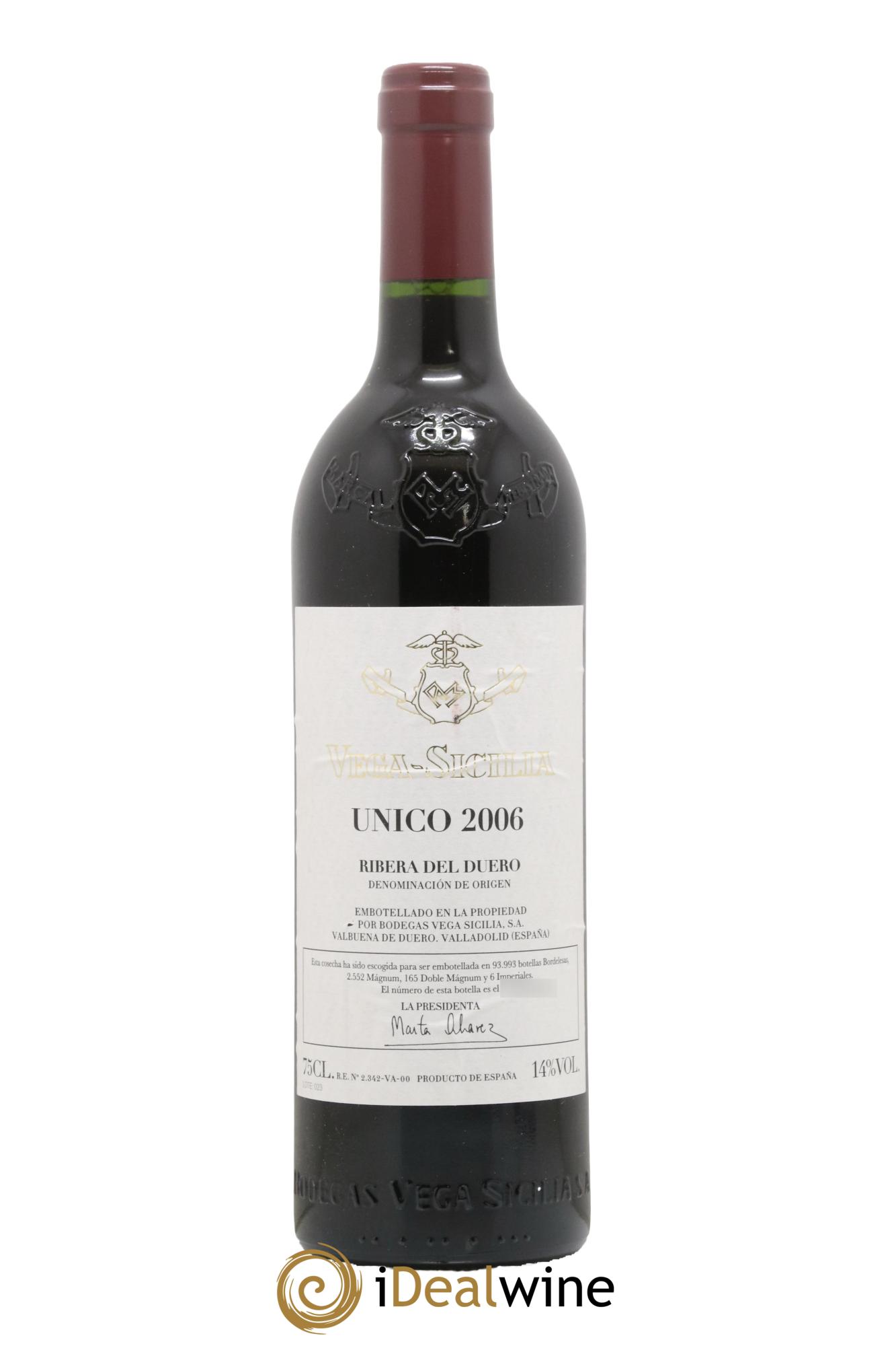 Ribera Del Duero DO Vega Sicilia Unico Famille Alvarez 2006 - Lot de 1 bouteille - 0