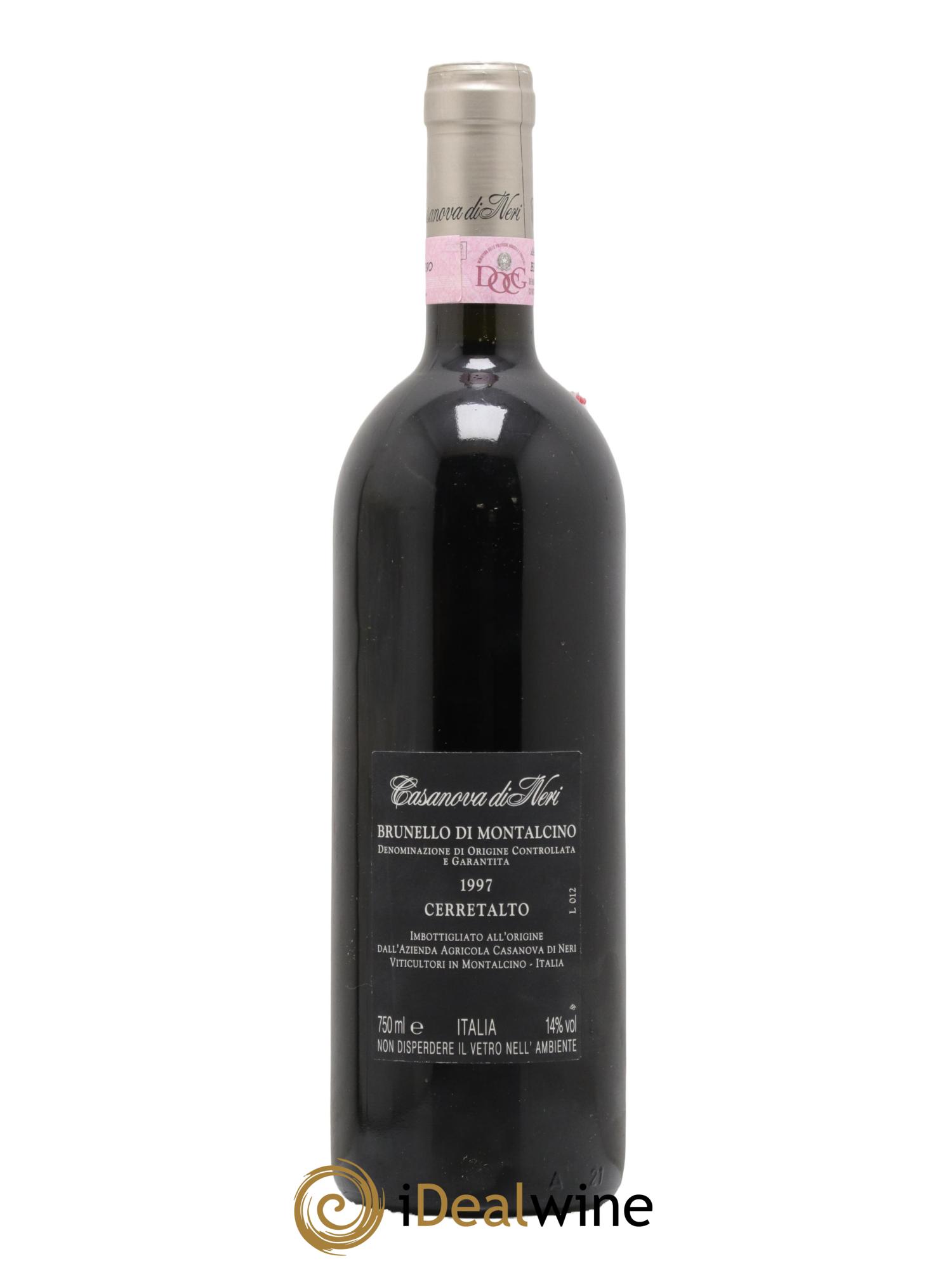 Brunello di Montalcino DOCG Cerretalto Casanova di Neri - Giacomo Neri 1997 - Lot de 1 bouteille - 1