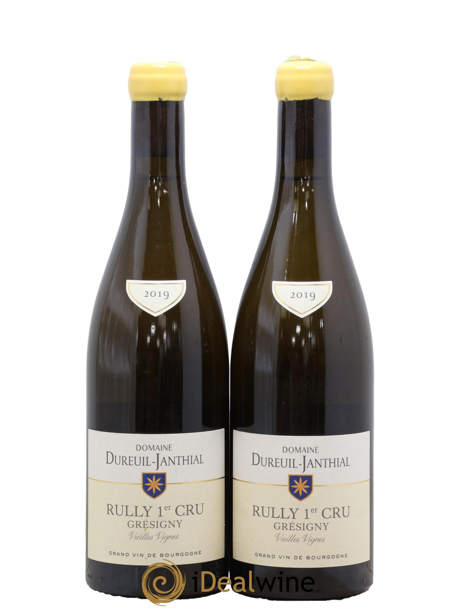 Rully 1er Cru Grésigny Vieilles Vignes Vincent Dureuil-Janthial 2019 - Lot de 2 bouteilles - 0