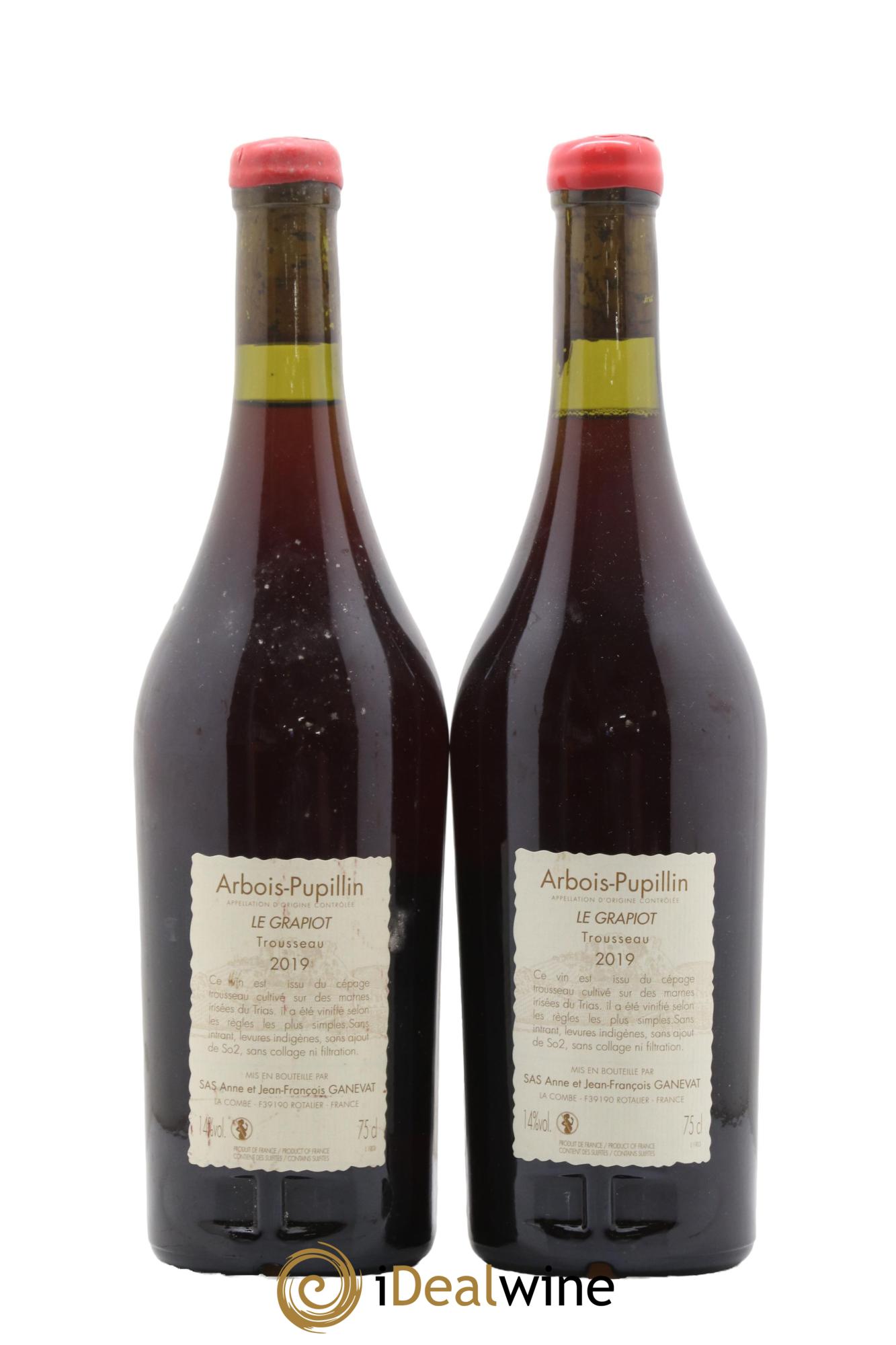 Arbois-Pupillin Le grapiot Anne et Jean François Ganevat 2019 - Lotto di 2 bottiglie - 1