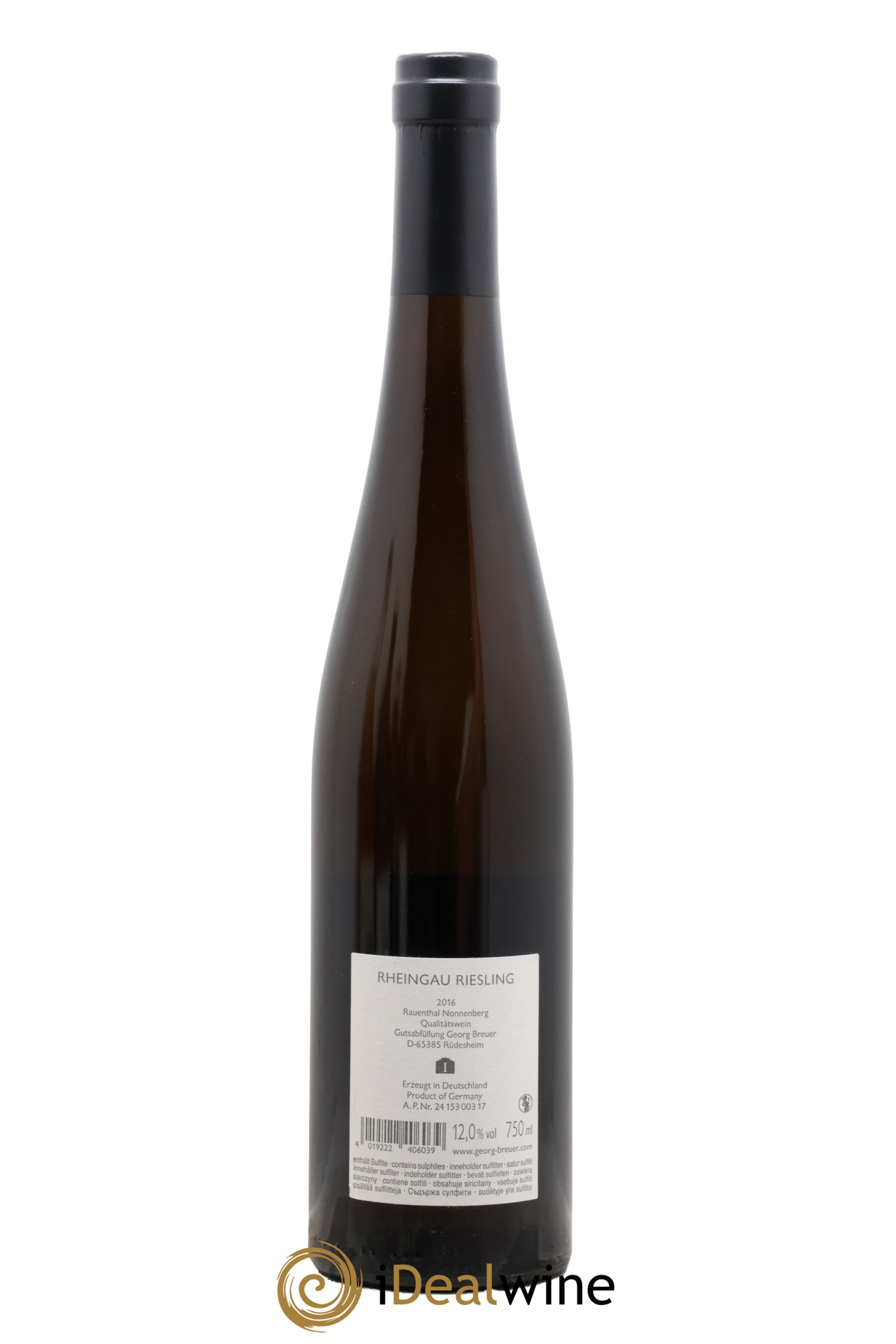 Riesling Georg Breuer Nonnenberg Rauenthal Monopol Georg Breuer 2016 - Lot de 1 bouteille - 1