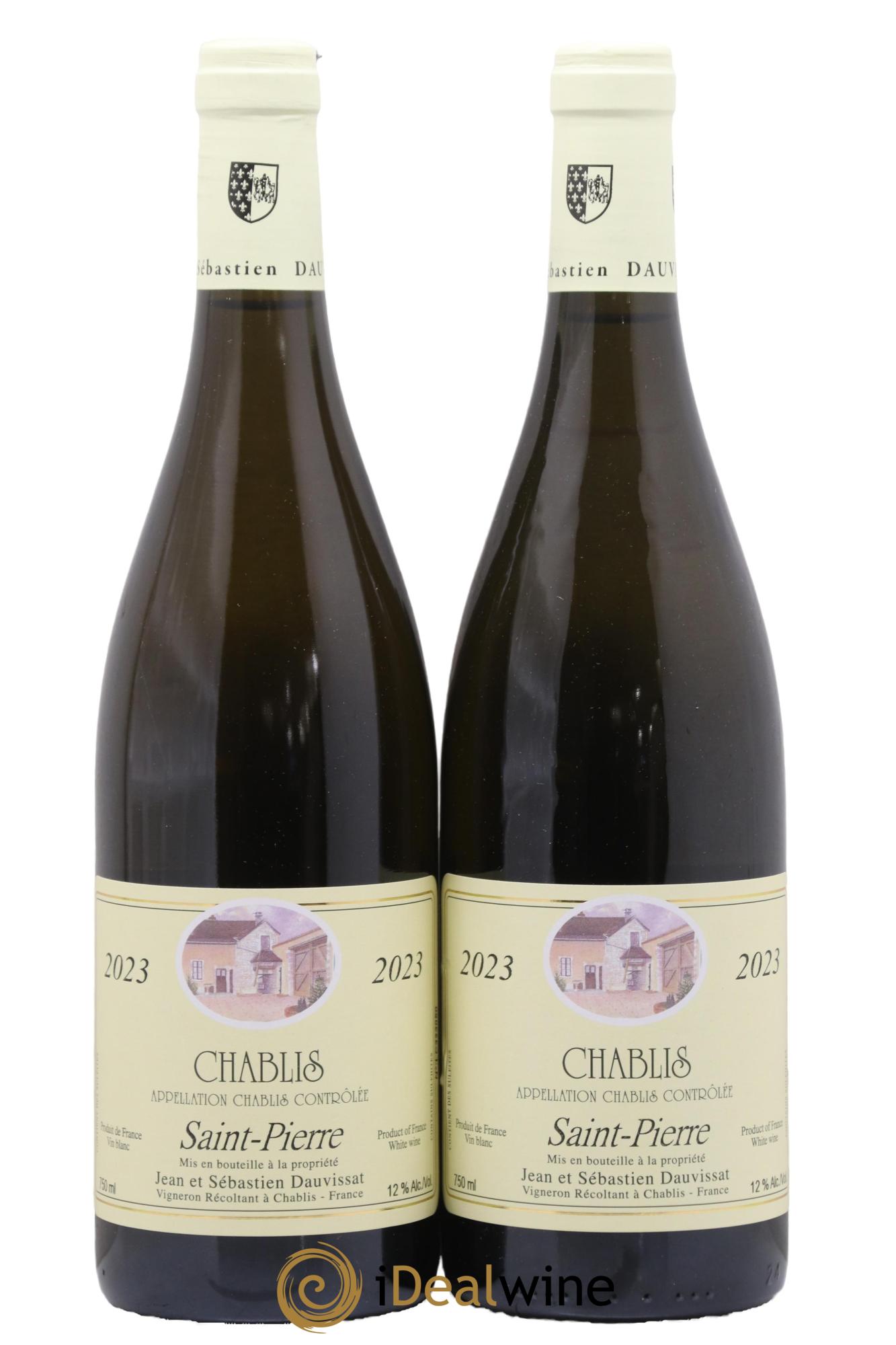 Chablis Saint-Pierre Jean Et Sebastien Dauvissat 2023 - Lot de 2 bouteilles - 0