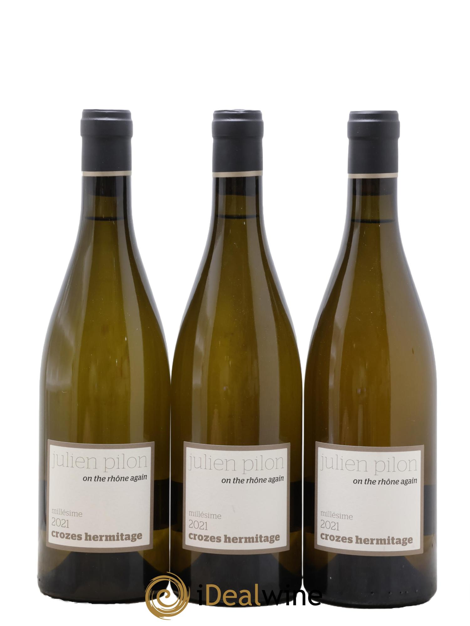 Crozes-Hermitage On the Rhone again Julien Pilon 2021 - Lot of 3 bottles - 0