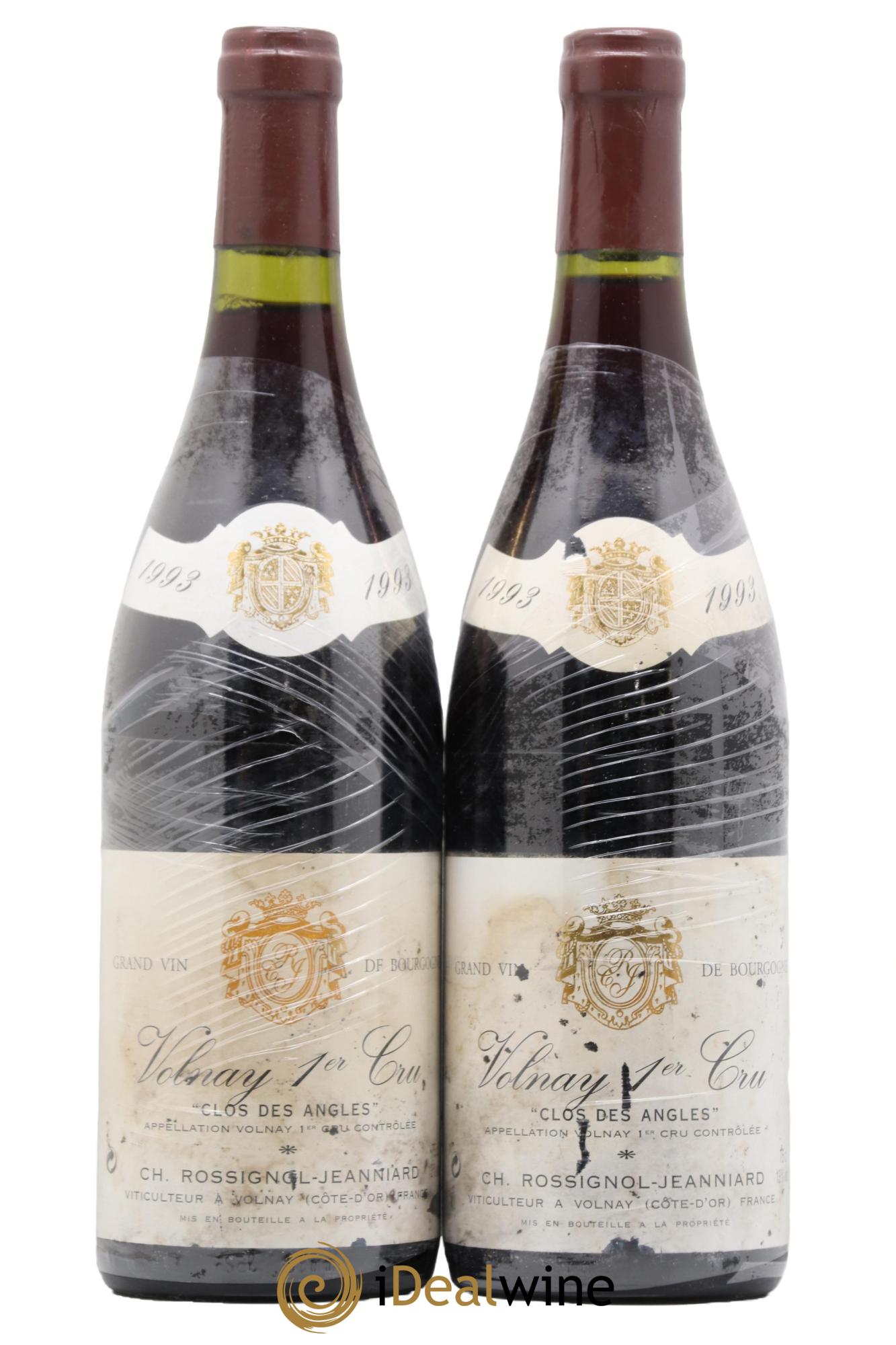 Volnay 1er Cru Clos Des Angles Rossignol Jeanniard 1993 - Lot de 2 bouteilles - 0