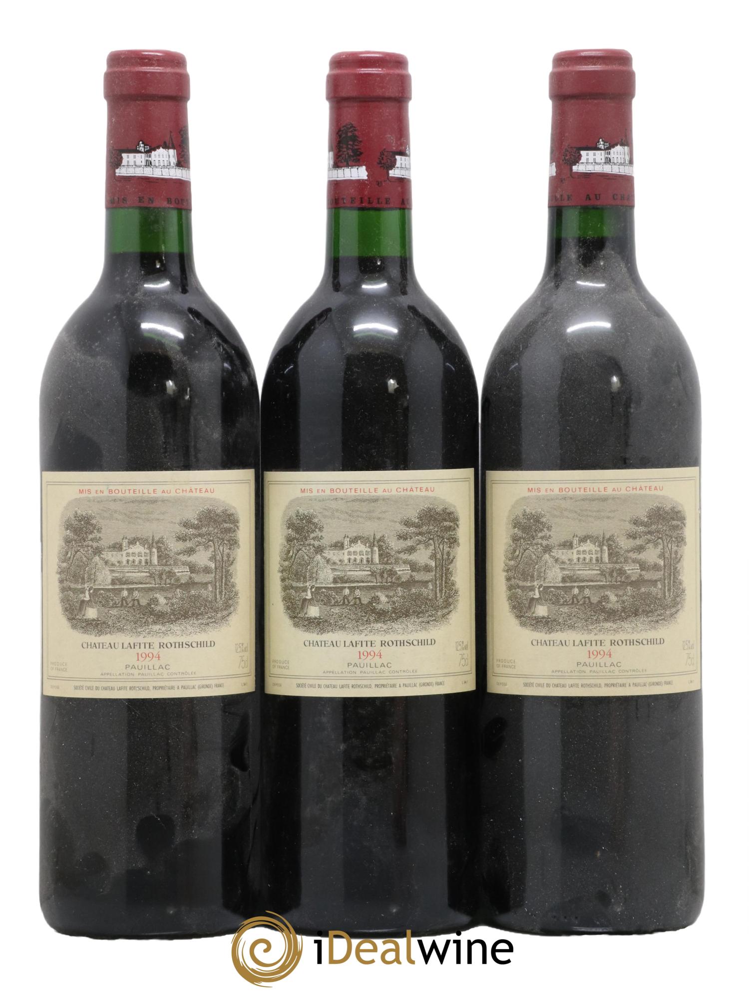 Château Lafite Rothschild 1er Grand Cru Classé 1994 - Lot de 3 bouteilles - 0