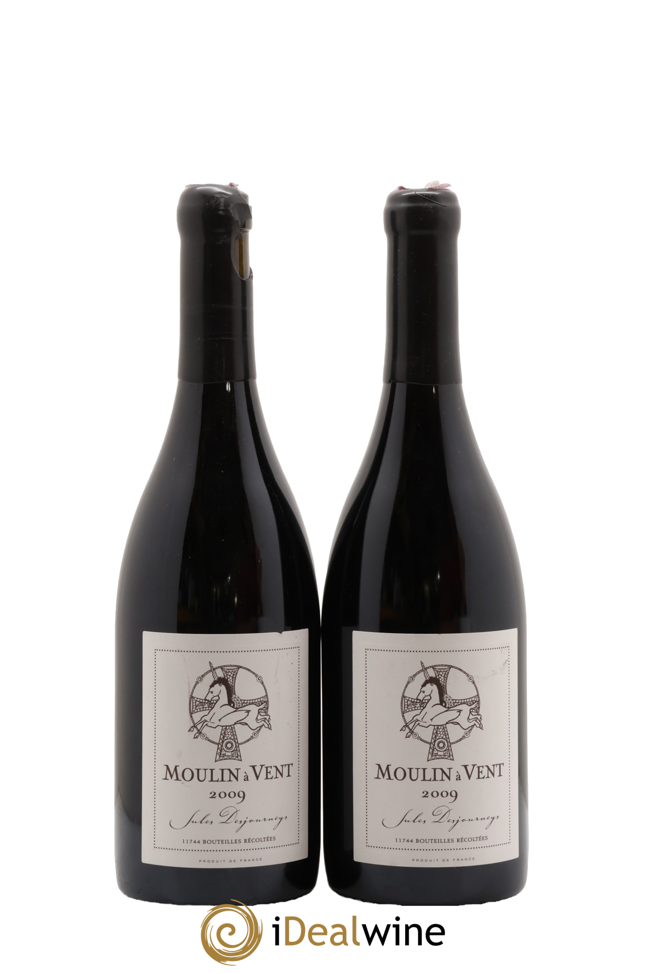 Moulin-à-Vent Jules Desjourneys 2009 - Lot of 2 bottles - 0