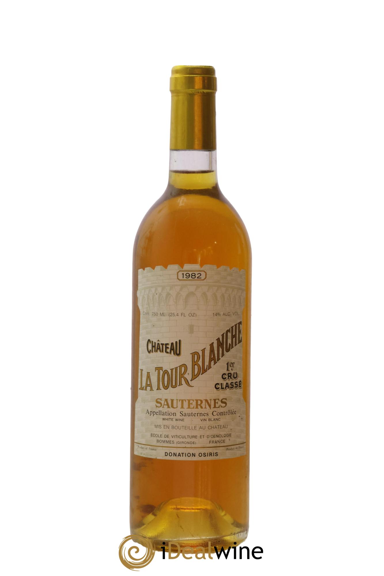 Château la Tour Blanche 1er Grand Cru Classé 1982 - Lot de 1 bouteille - 0