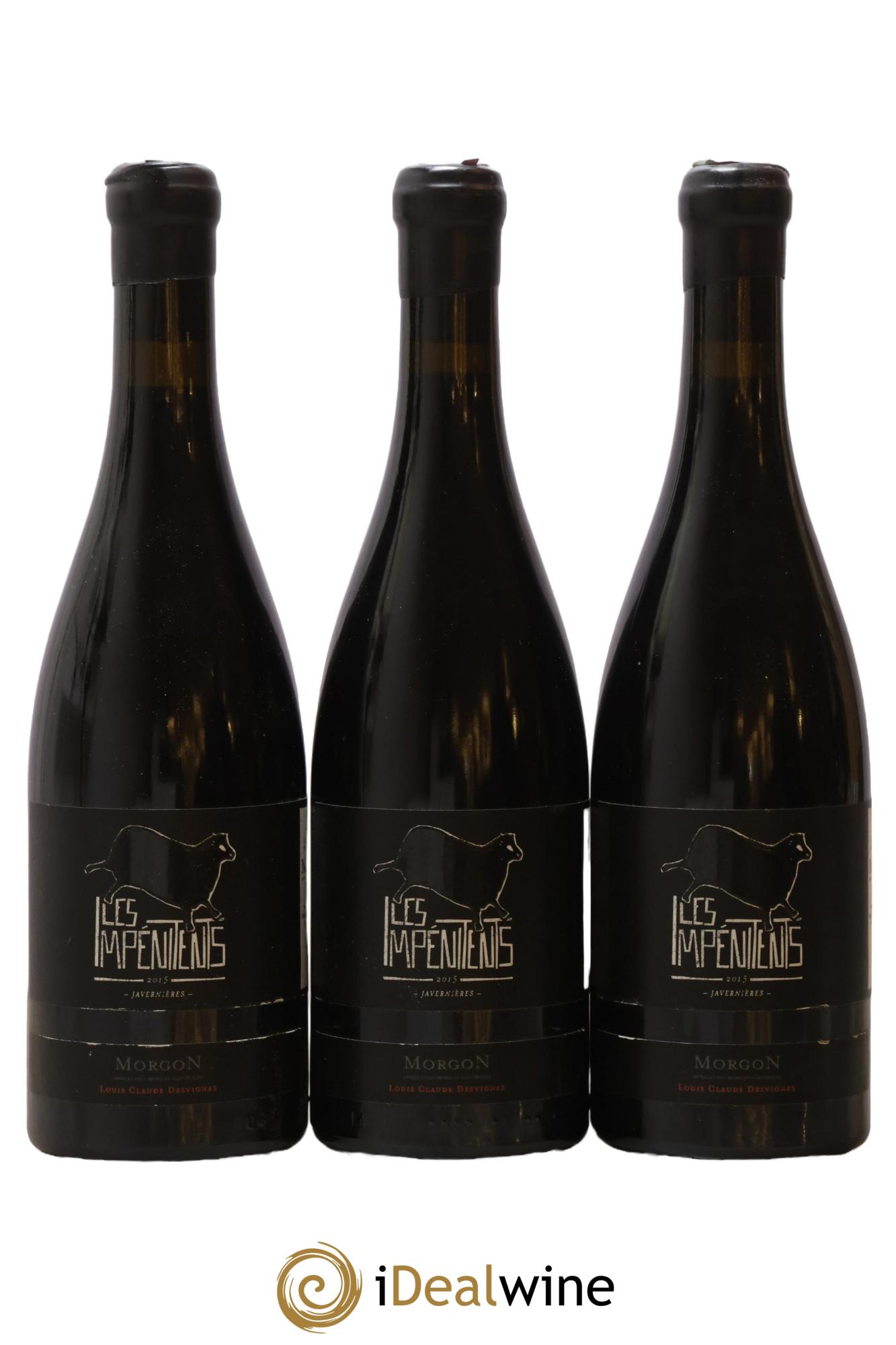 Morgon Javernières Les Impénitents Louis-Claude Desvignes 2015 - Lot of 3 bottles - 0