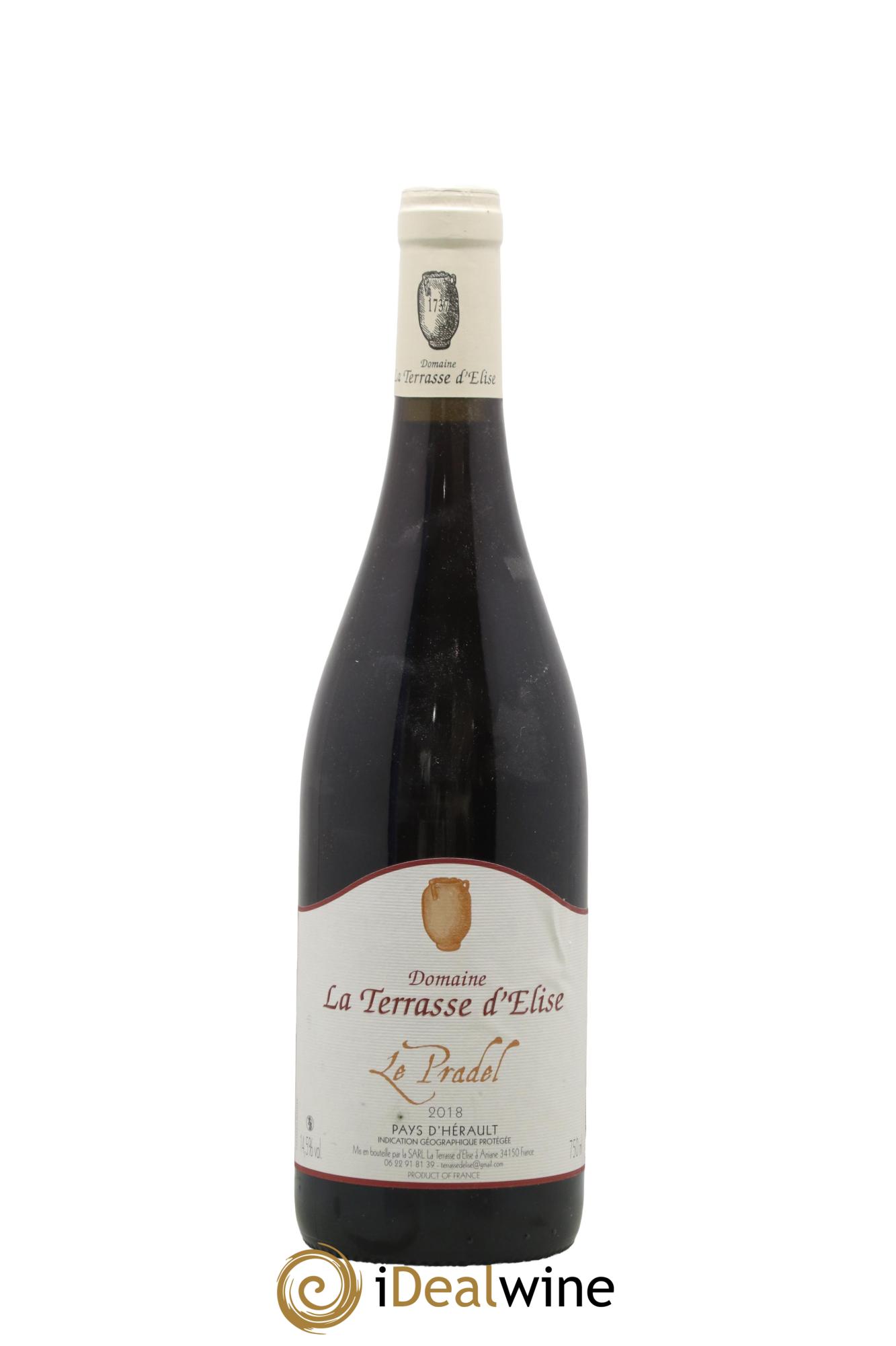 IGP Pays d'Hérault Le Pradel Terrasse d'Elise (Domaine de la) 2018 - Lot de 1 bouteille - 0