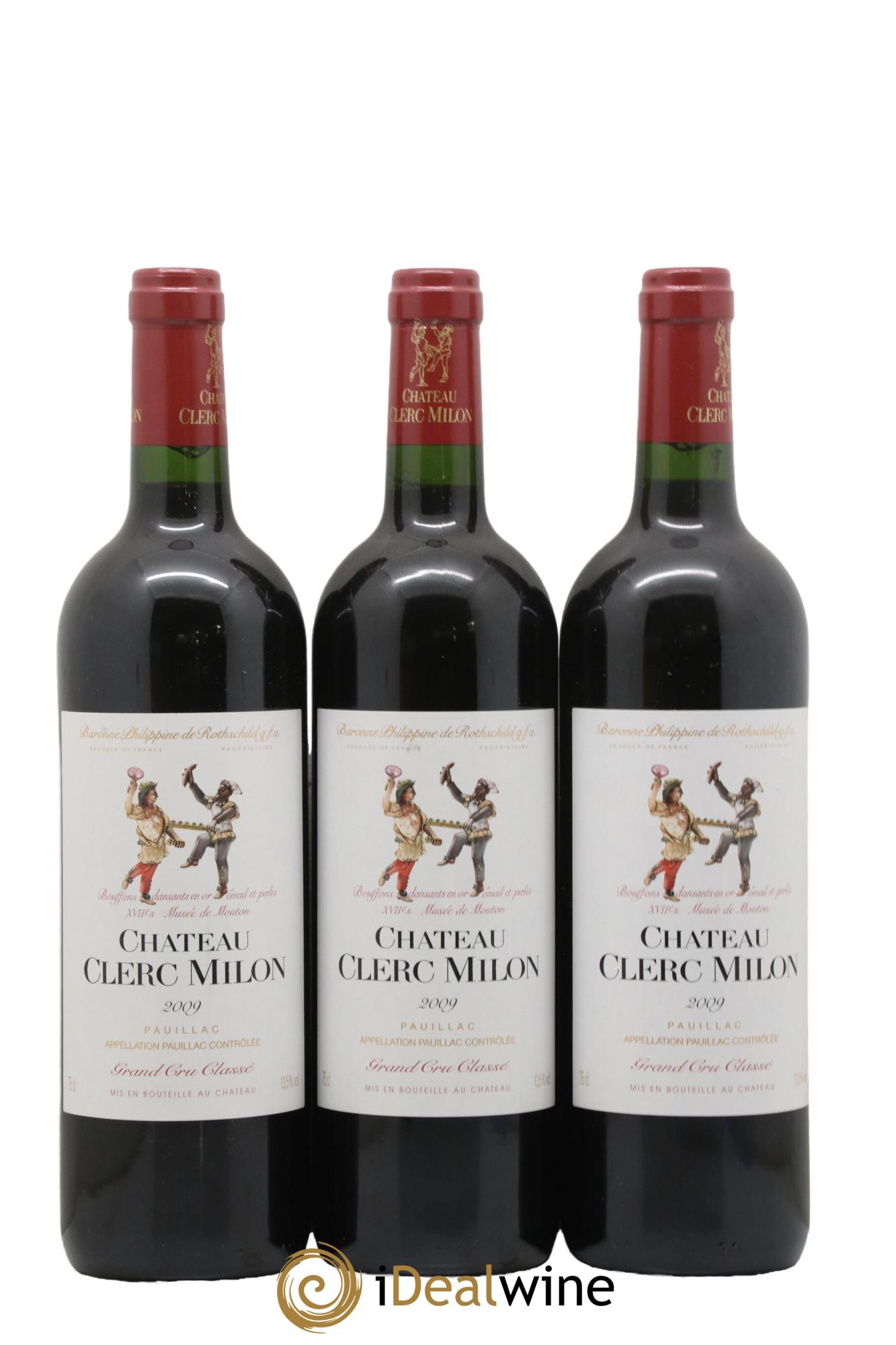 Château Clerc Milon 5ème Grand Cru Classé 2009 - Lot de 3 bouteilles - 0