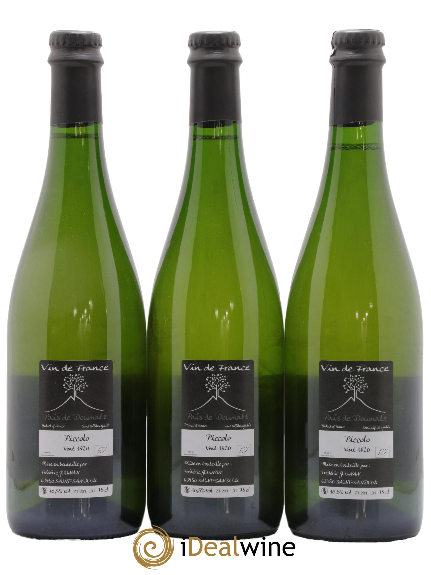 Vin de France Piccolo Vignoble de l'Arbre Blanc 2018 - Lot de 3 bouteilles - 1