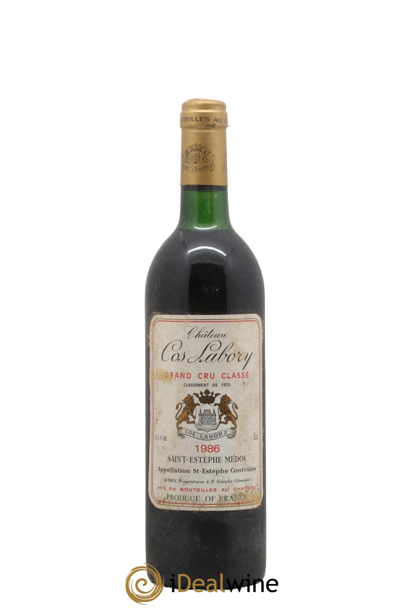 Château Cos Labory 5ème Grand Cru Classé 1986 - Lot of 1 bottle - 0