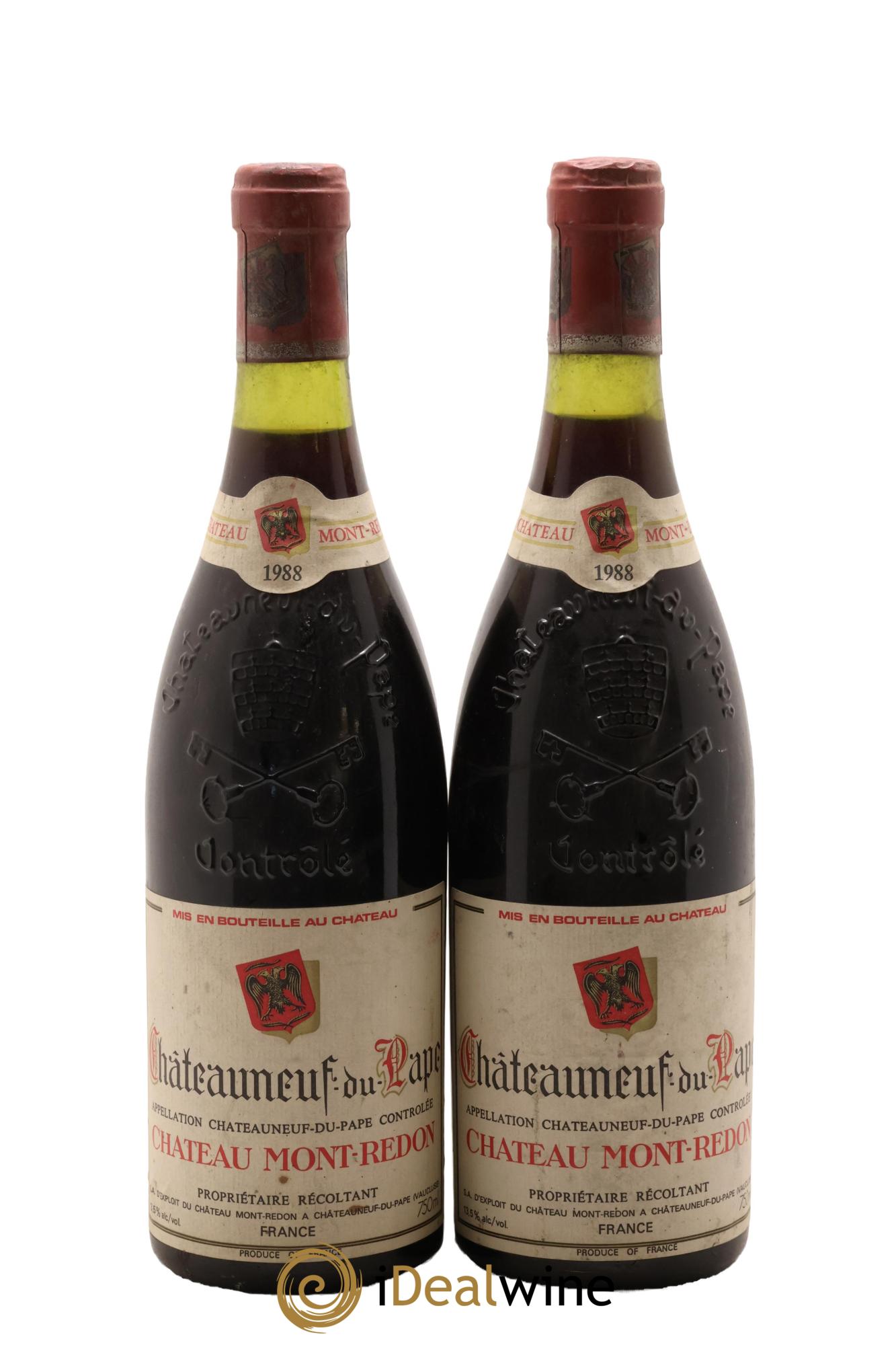 Châteauneuf-du-Pape Château Mont-Redon Famille Abeille-Fabre 1988 - Lot de 2 bouteilles - 0