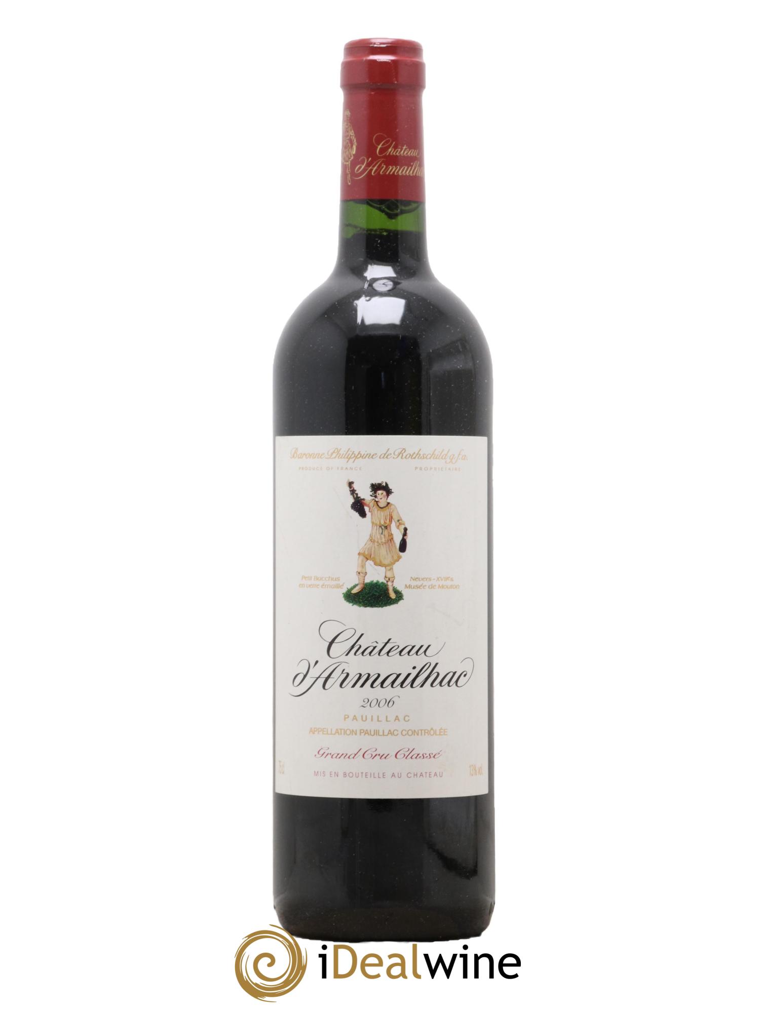 Château d' Armailhac - Mouton Baron(ne) Philippe 5ème Grand Cru Classé 2006 - Posten von 1 Flasche - 0