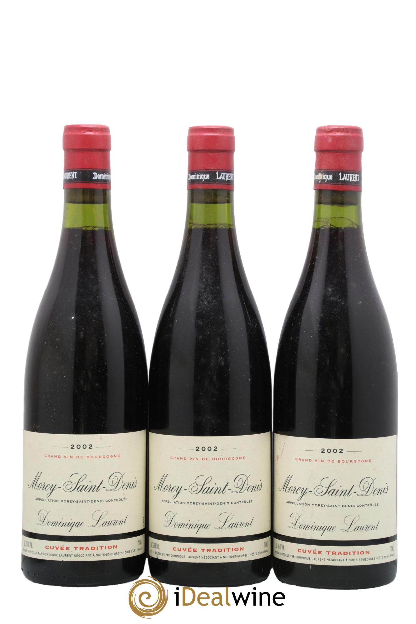 Morey-Saint-Denis Domaine Dominique Laurent 2002 - Lot de 3 bouteilles - 0