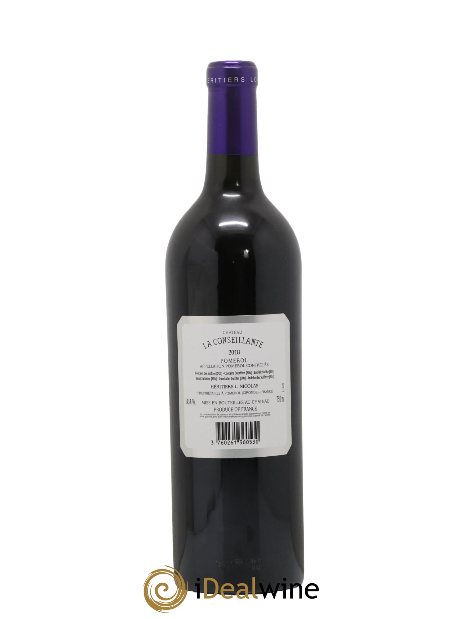 Château la Conseillante 2018 - Lot de 1 bouteille - 1