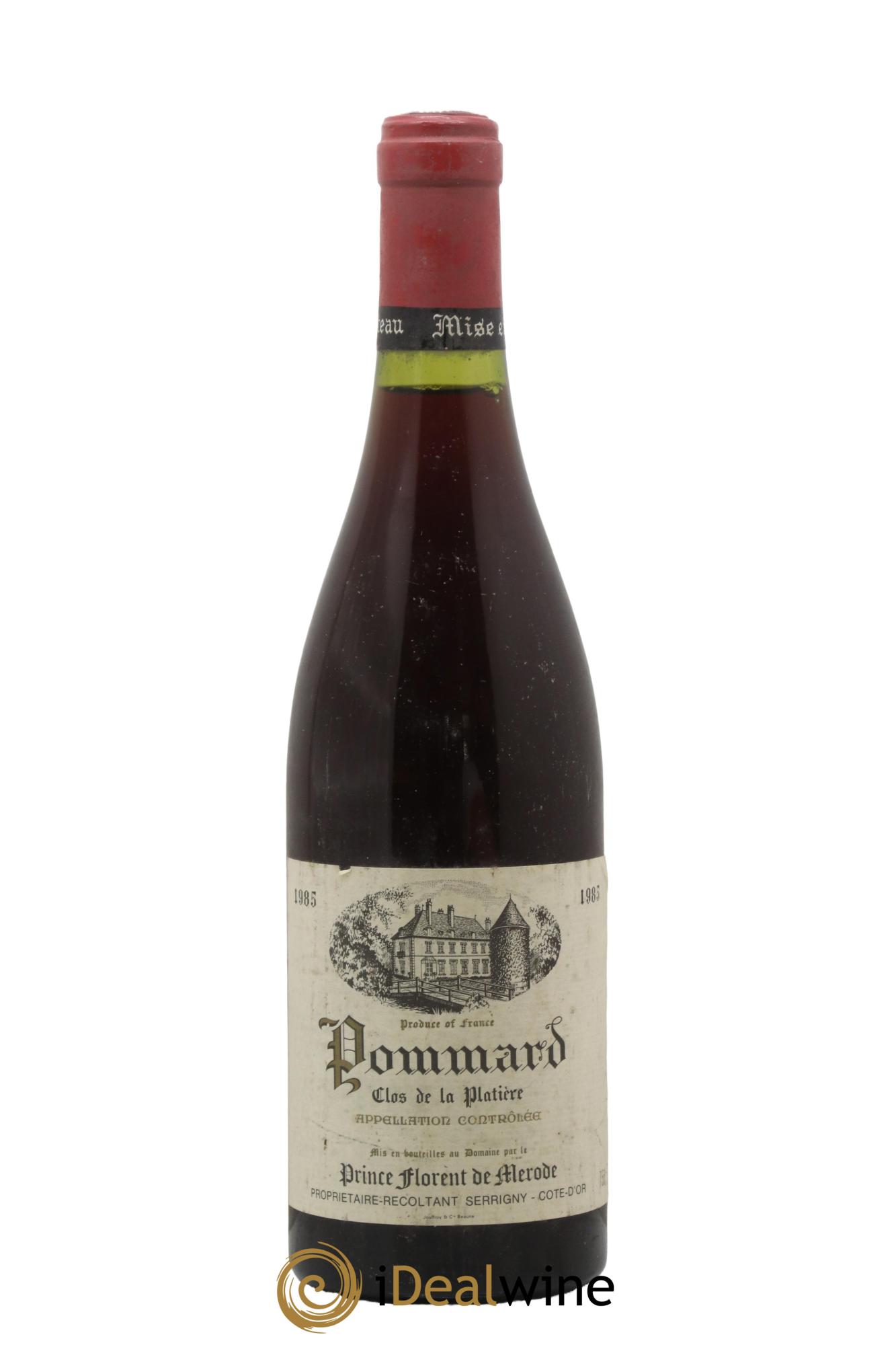 Pommard Clos de la Platiere Prince Florent de Mérode (Domaine) 1985 - Lot de 1 bouteille - 0