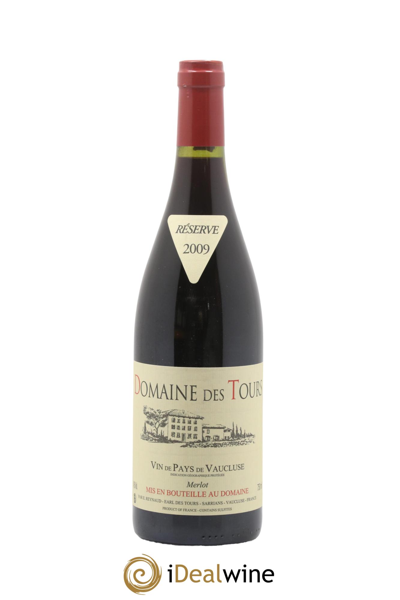 Vaucluse Domaine des Tours Merlot Emmanuel Reynaud 2009 - Lot de 1 bouteille - 0