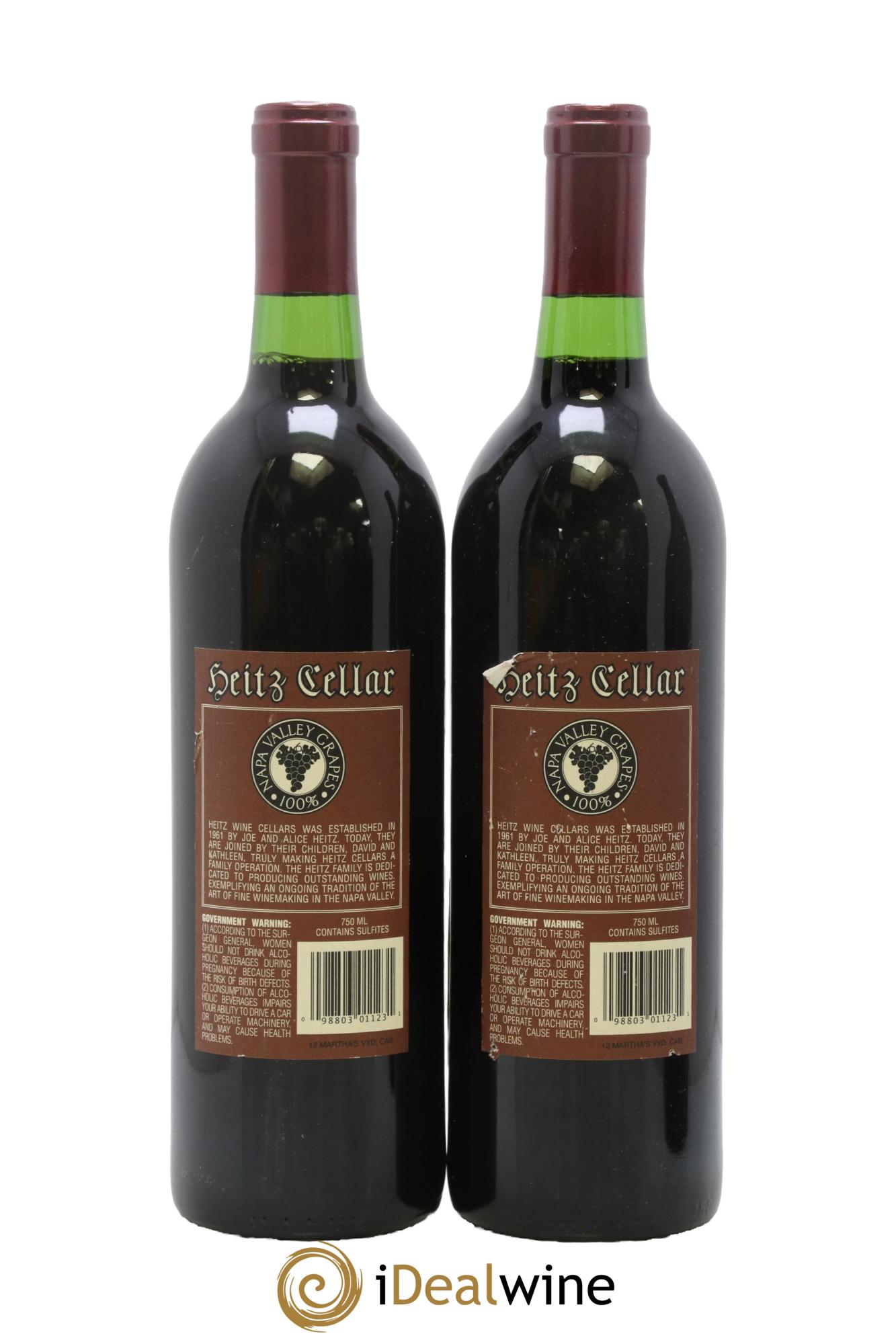 Napa Valley Cabernet Sauvignon Heitz Cellar 2012 - Lot de 2 bouteilles - 1