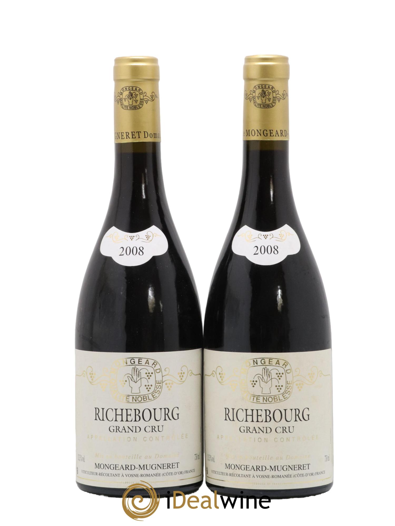 Richebourg Grand Cru Mongeard-Mugneret (Domaine) 2008 - Lot de 2 bouteilles - 0