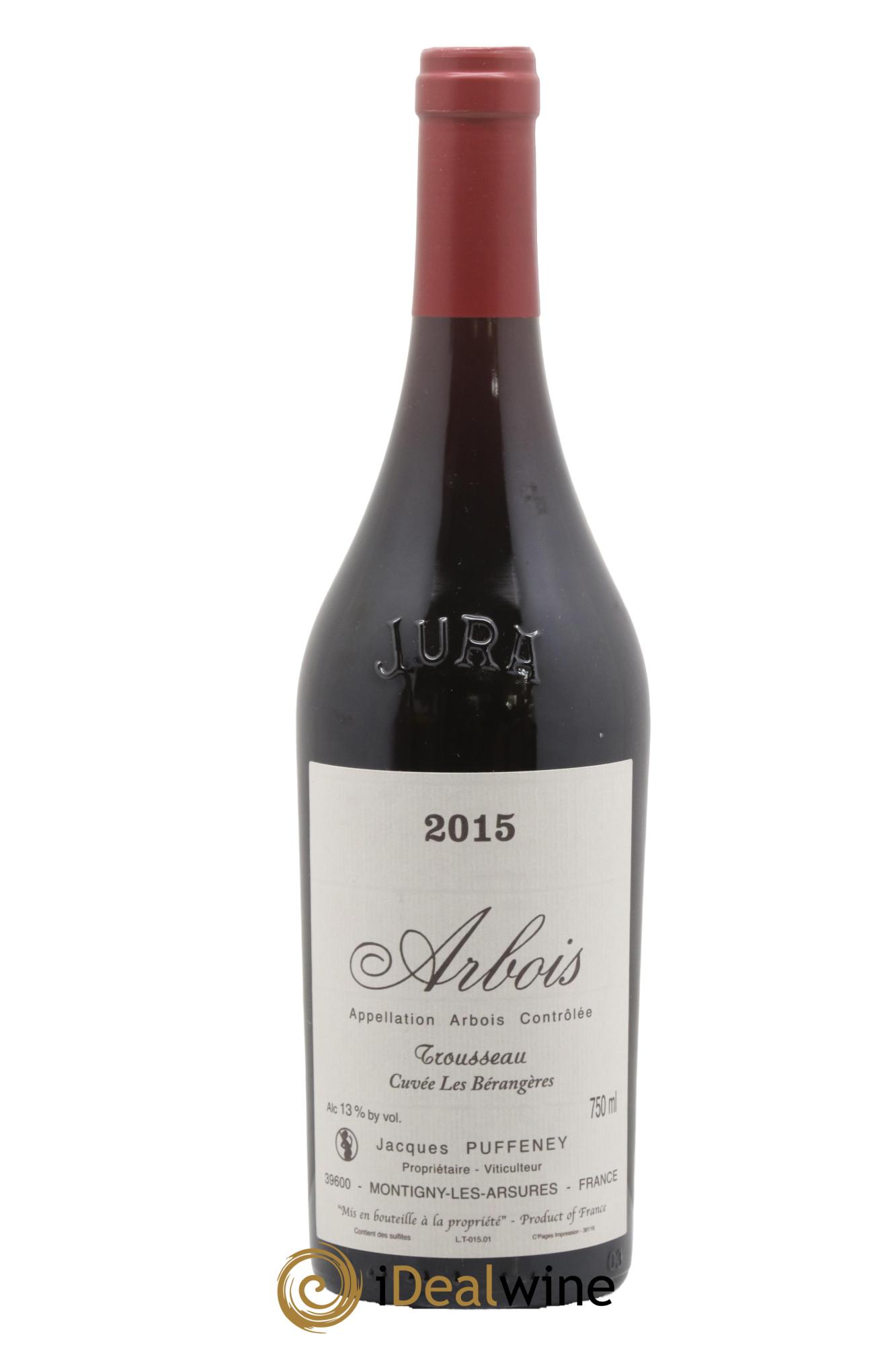 Arbois Trousseau Cuvée Les Bérangères Jacques Puffeney 2015 - Lot de 1 bouteille - 0