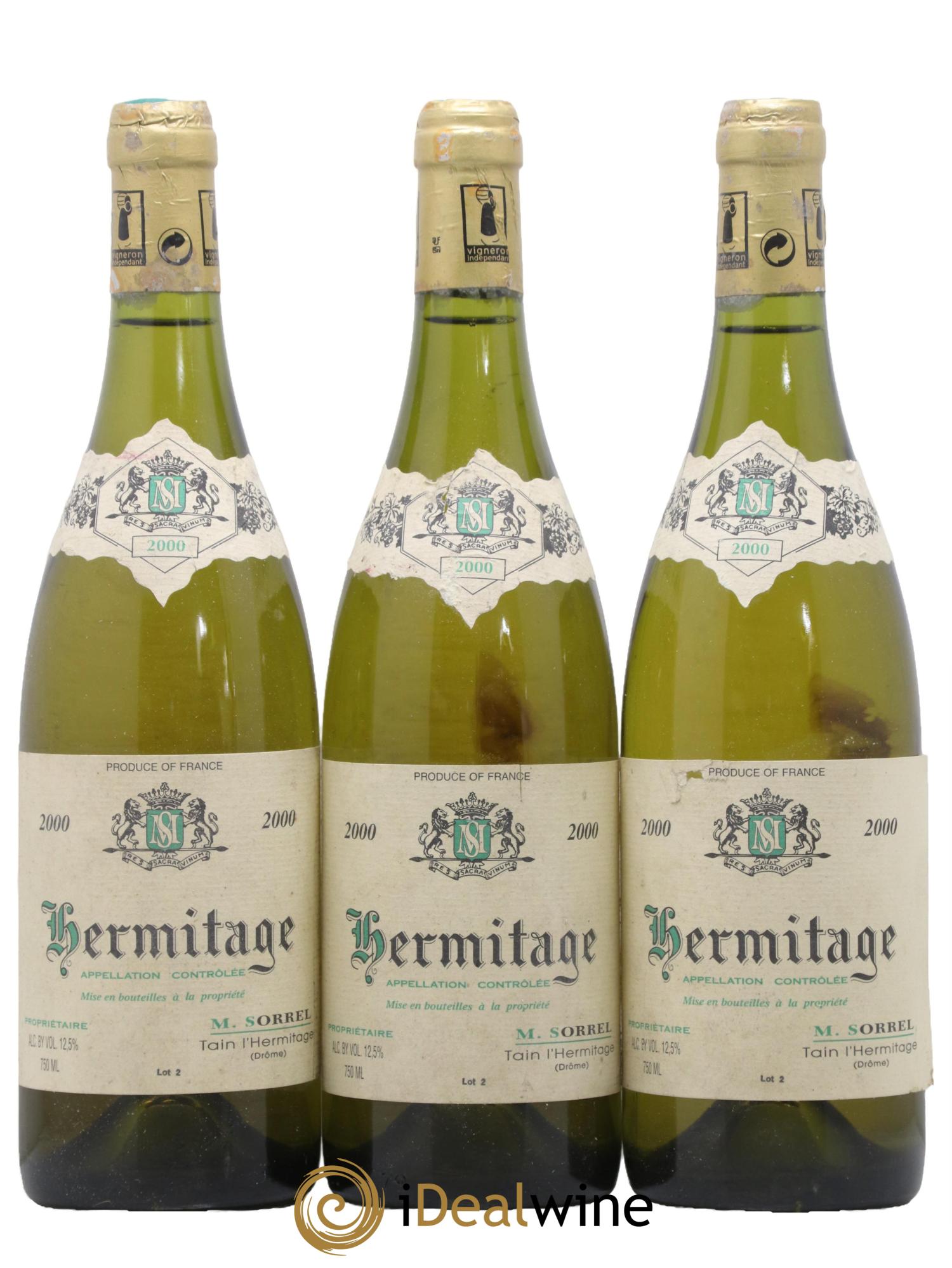 Hermitage Marc Sorrel 2000 - Posten von 3 Flaschen - 0