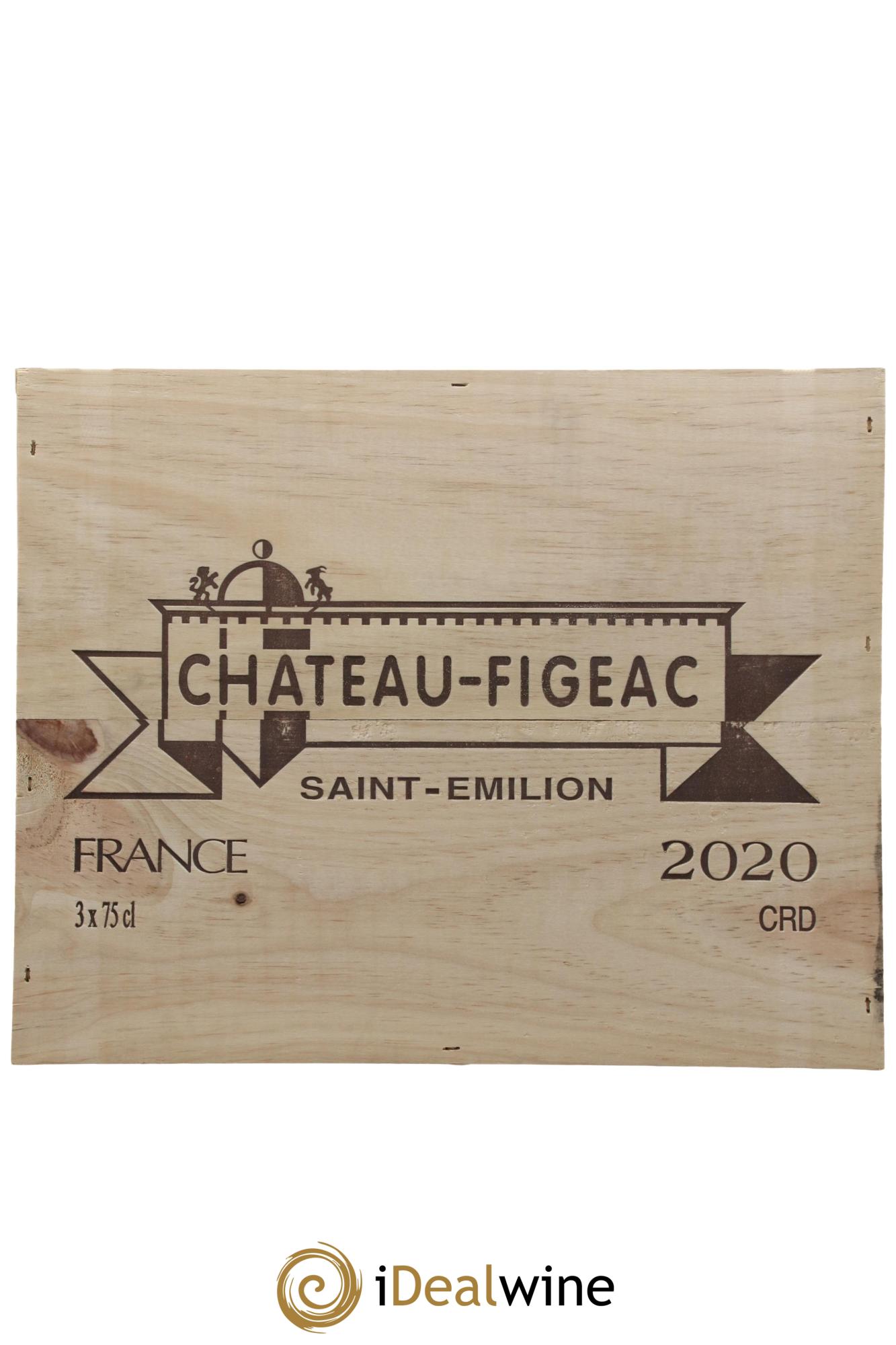 Château Figeac 1er Grand Cru Classé A 2020 - Lotto di 3 bottiglie - 1