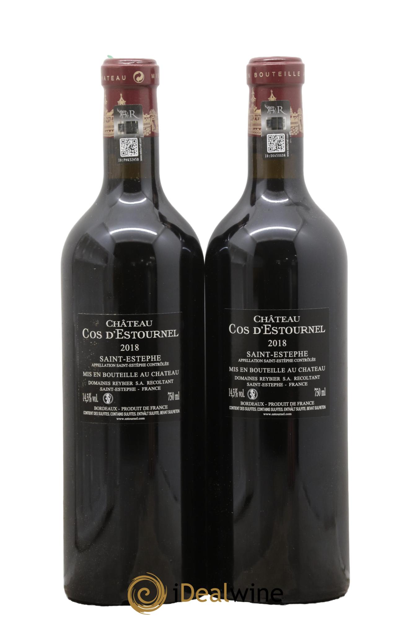 Cos d'Estournel 2ème Grand Cru Classé 2018 - Lot of 2 bottles - 1