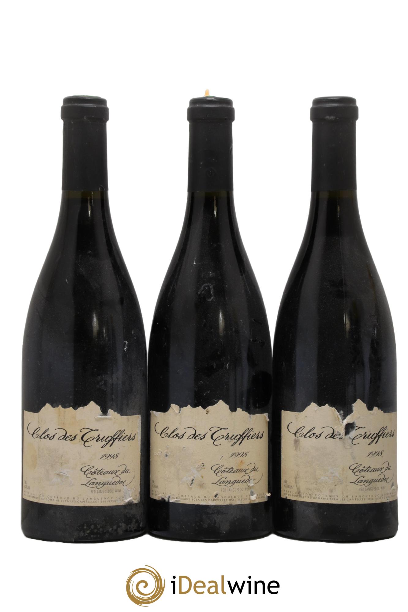 La Clape Château de La Négly Clos des Truffiers Jean Paux-Rosset 1998 - Lot de 3 bouteilles - 0