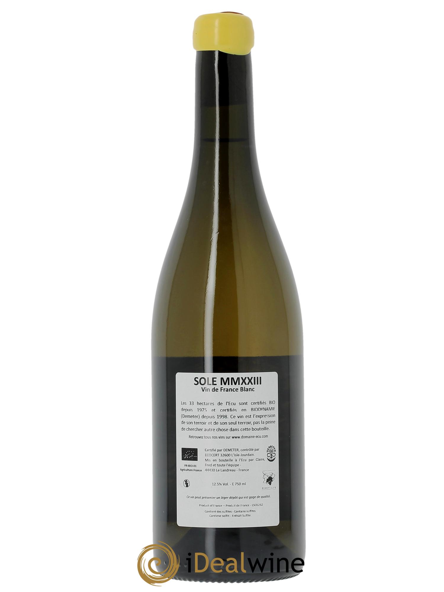 Vin de France Sole Domaine de L'Ecu  2023 - Lot de 1 bouteille - 1
