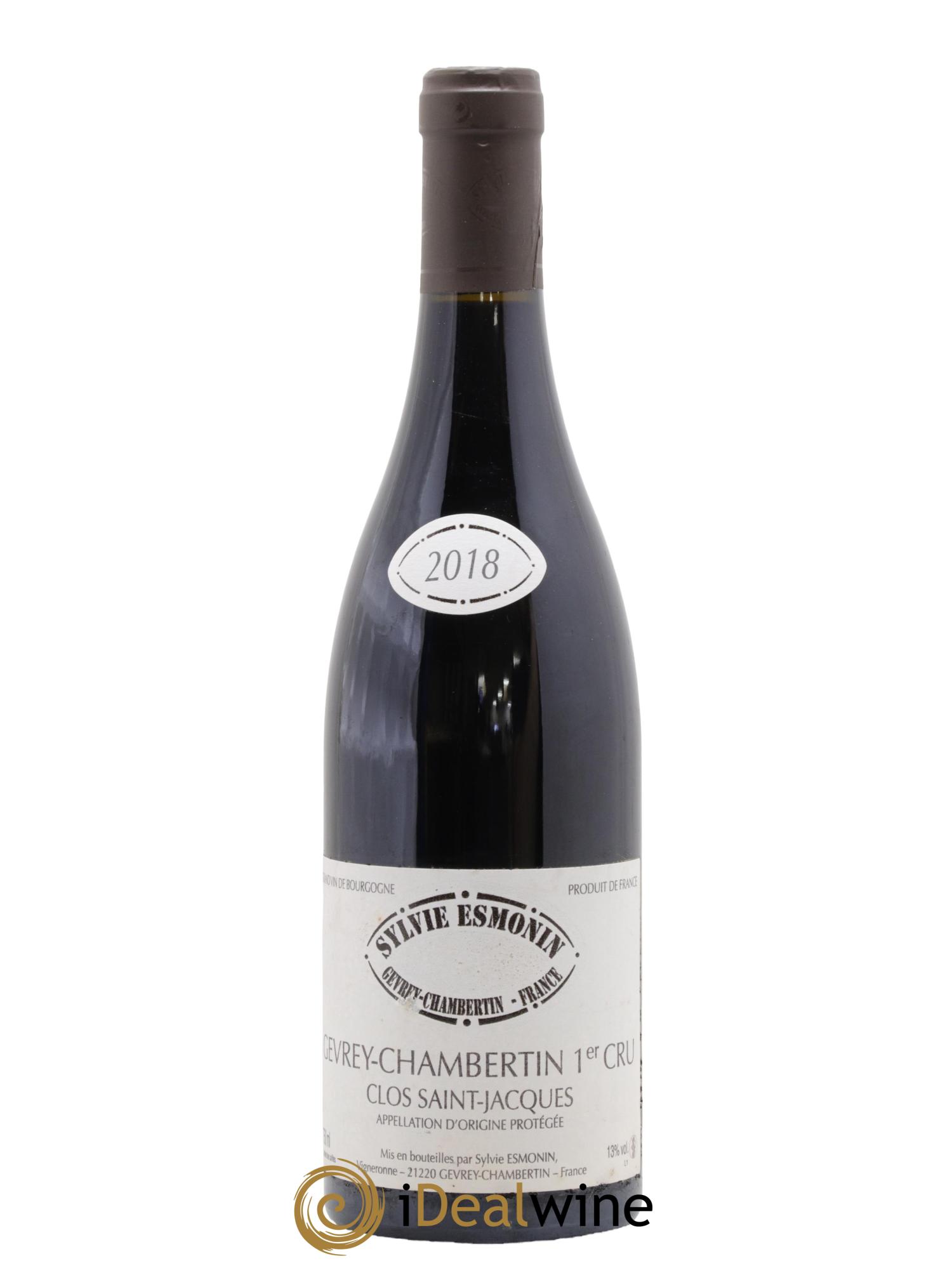 Gevrey-Chambertin 1er Cru Clos Saint Jacques Sylvie Esmonin 2018 - Lot de 1 bouteille - 0