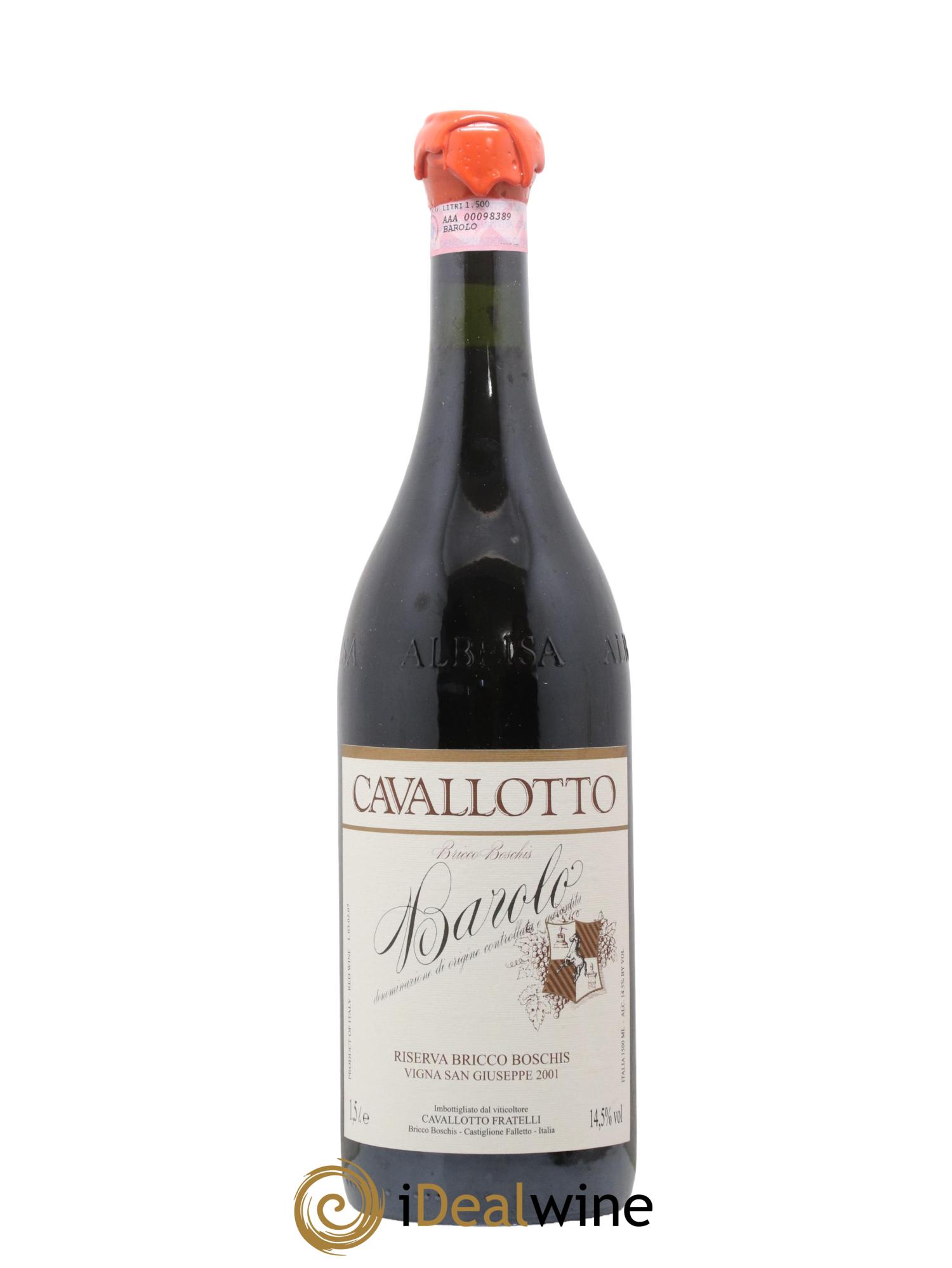 Barolo Riserva Bricco Boschis Vigna San Giuseppe Cavallotto 2001 - Lot de 1 magnum - 1