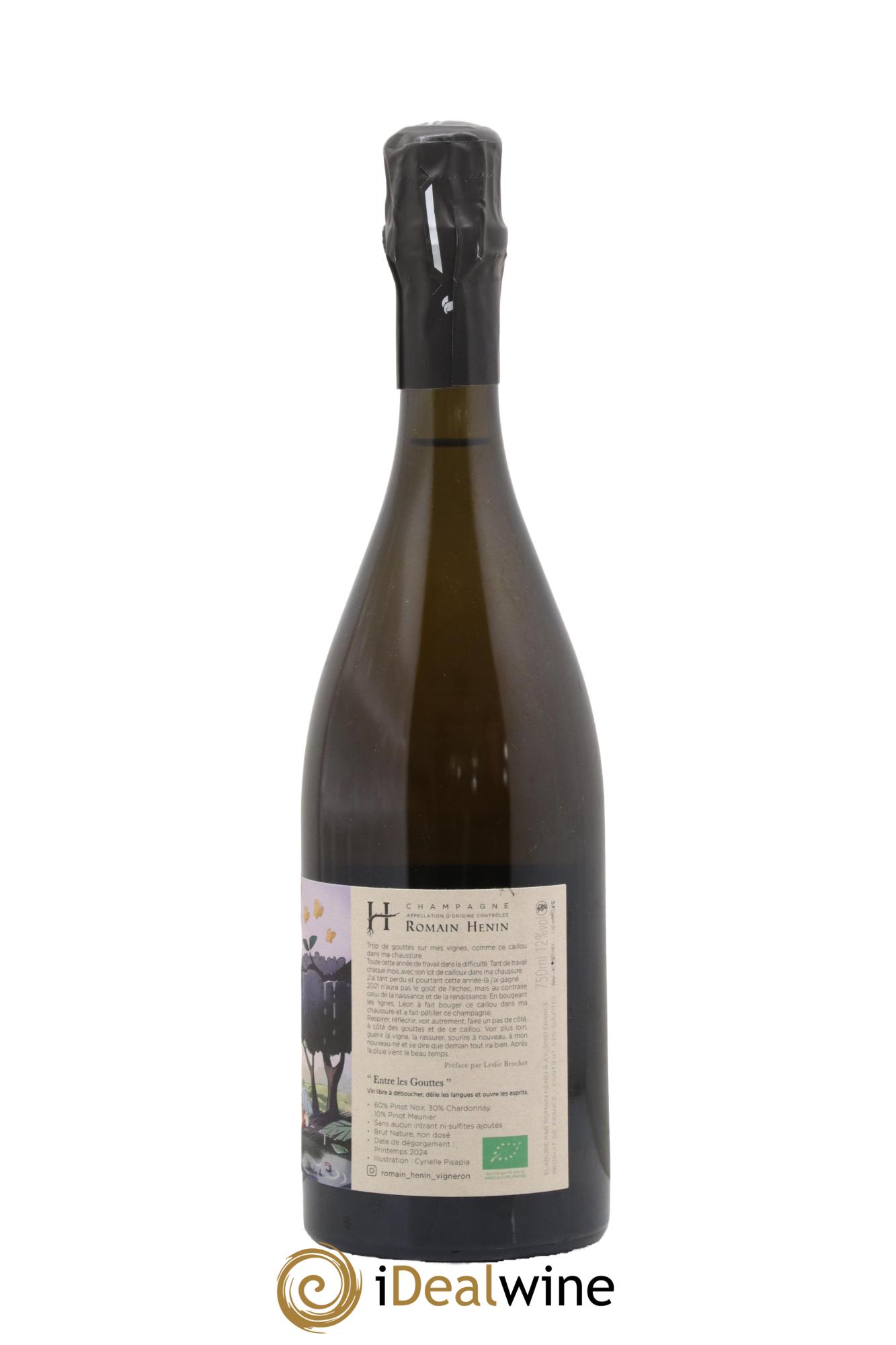 Entre les Gouttes Romain Henin 2021 - Lot of 1 bottle - 1