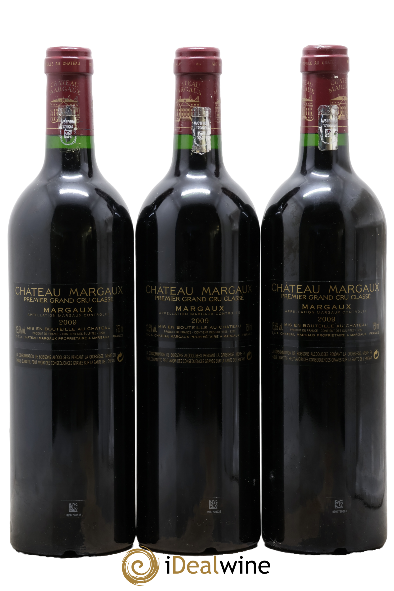 Château Margaux 1er Grand Cru Classé 2009 - Lot de 3 bouteilles - 1