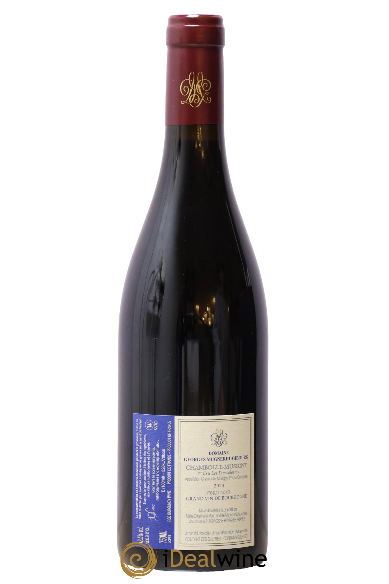 Chambolle-Musigny 1er Cru Les Feusselottes Mugneret-Gibourg (Domaine) 2023 - Lot de 1 bouteille - 1