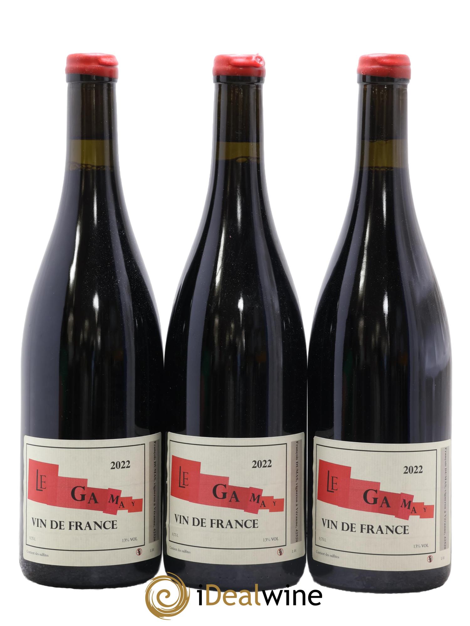 Vin de France Le Gamay François Dumas 2022 - Lotto di 3 bottiglie - 0