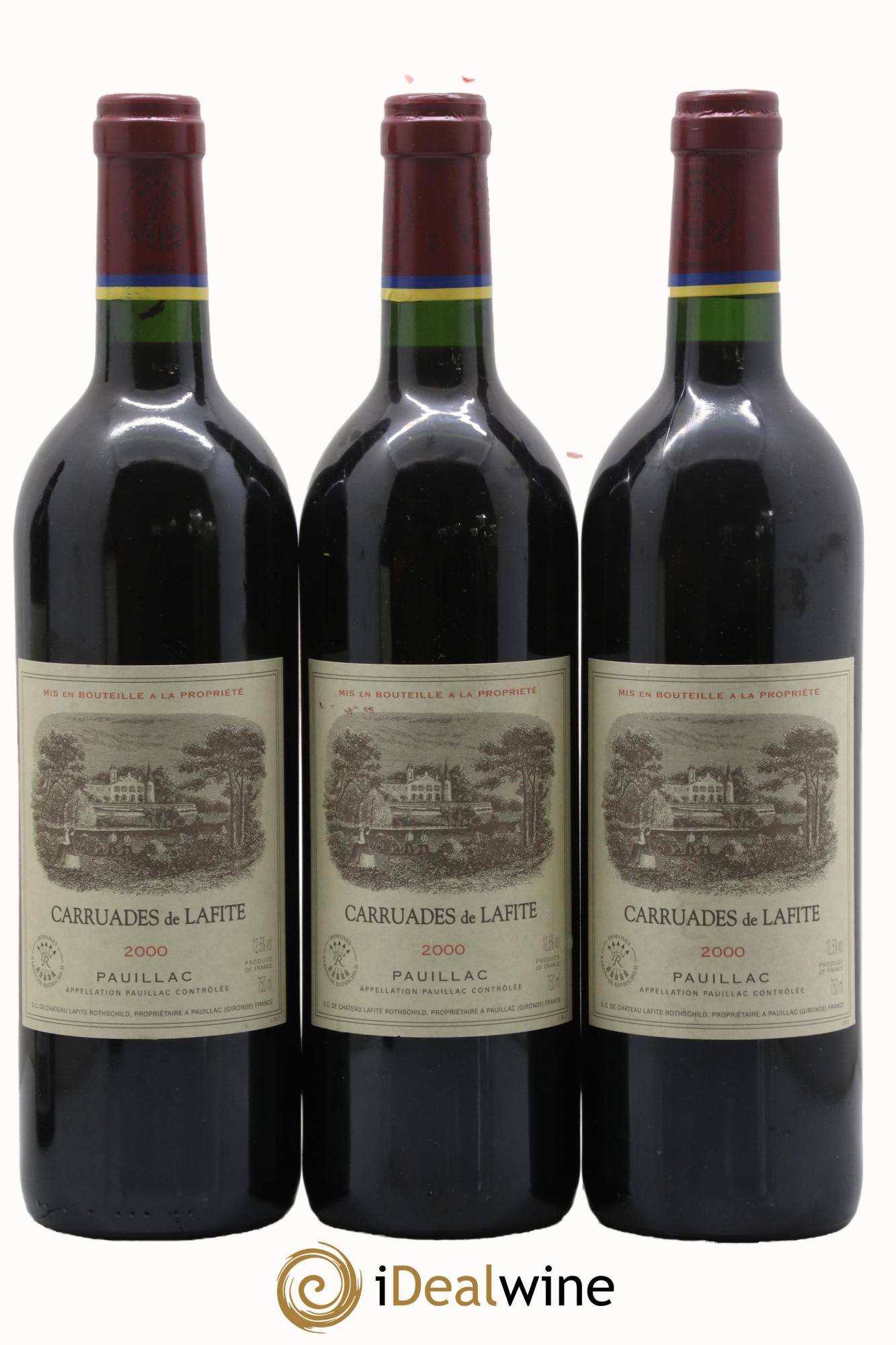 Carruades de Lafite Rothschild Second Vin 2000 - Lot de 3 bouteilles - 0
