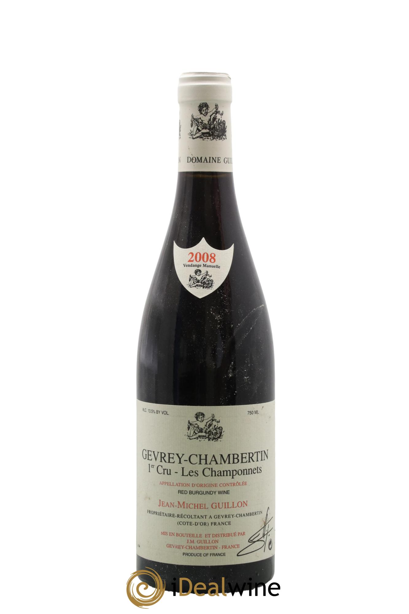 Gevrey-Chambertin 1er Cru Les Champonnets Jean-Michel Guillon 2008 - Lot de 1 bouteille - 0