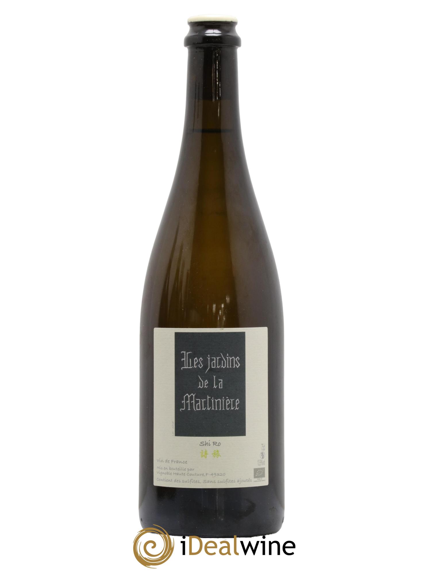 Vin de France Shi Ro Les Jardins de la Martinière 2018 - Lot de 1 bouteille - 0