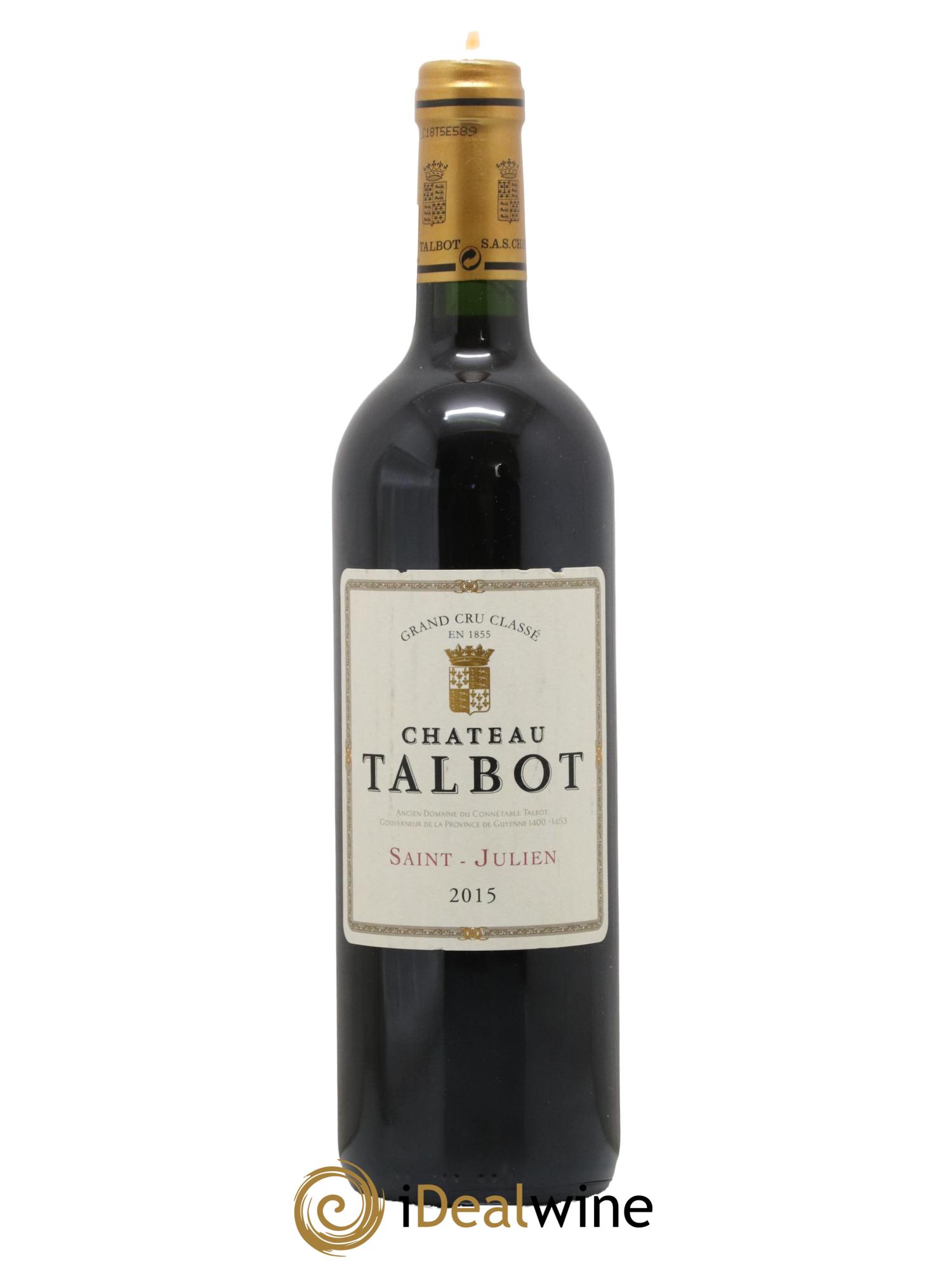 Château Talbot 4ème Grand Cru Classé 2015 - Lot de 1 bouteille - 0